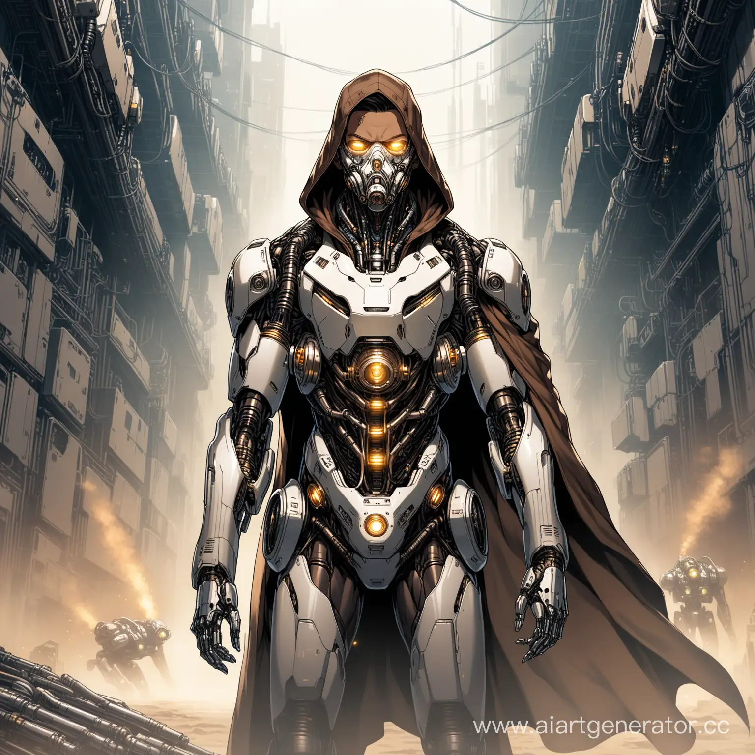 Cyborg-Man-with-Brown-Eyes-Respirator-and-Cloak