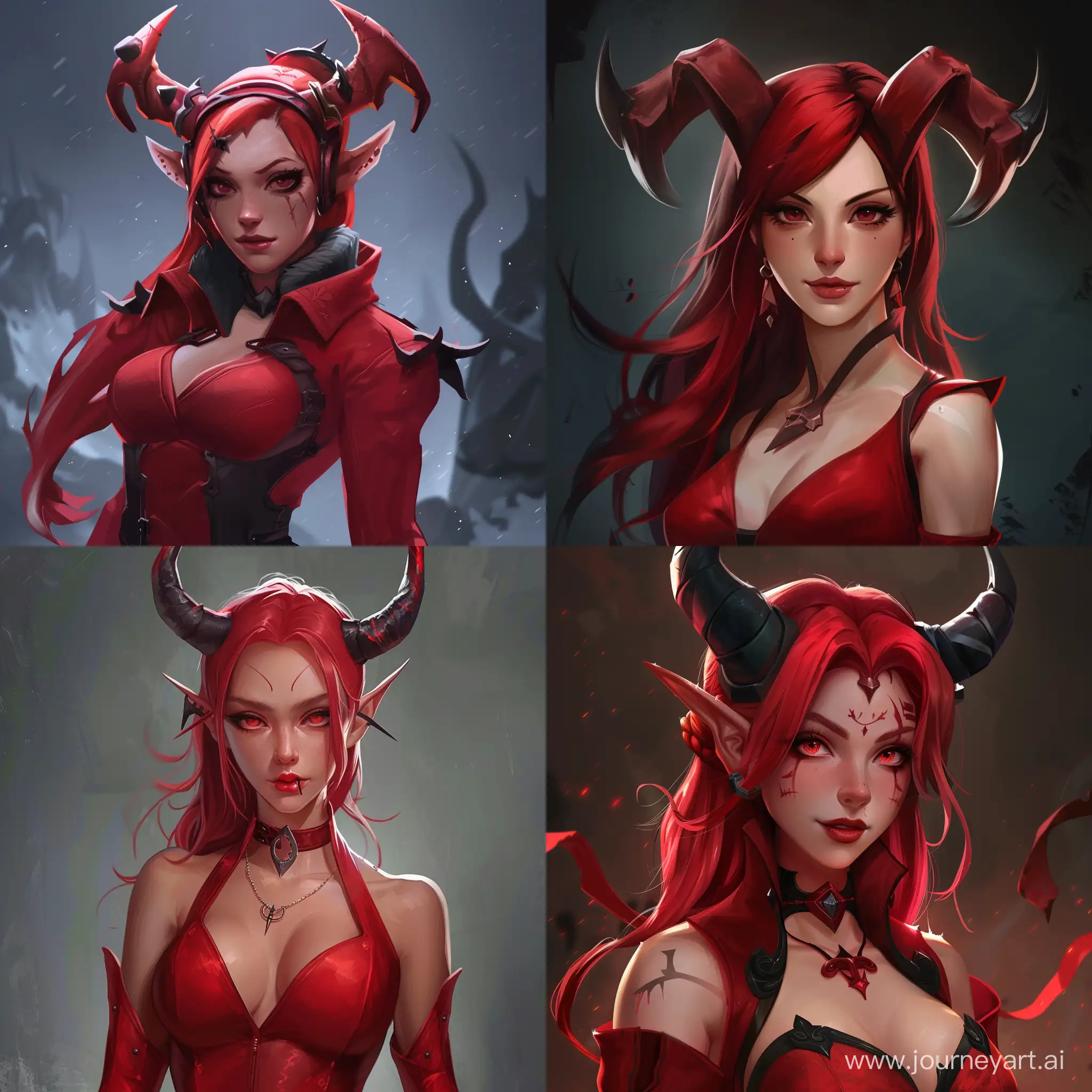 Enchanting-Dota-Avatar-RedHorned-Girl-in-a-11-Aspect-Ratio