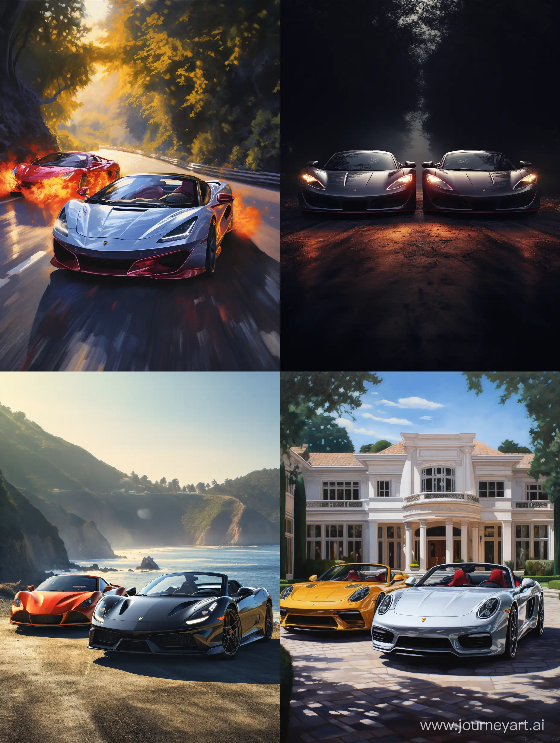 "Lamborghini and Ferrari: A Dynamic Duo of Supercar Legends, Capturing the Essence of Speed, Precision, and Unparalleled Automotive Artistry. Explore the Roaring Beauty and Exquisite Craftsmanship in Every Curve and Contour."