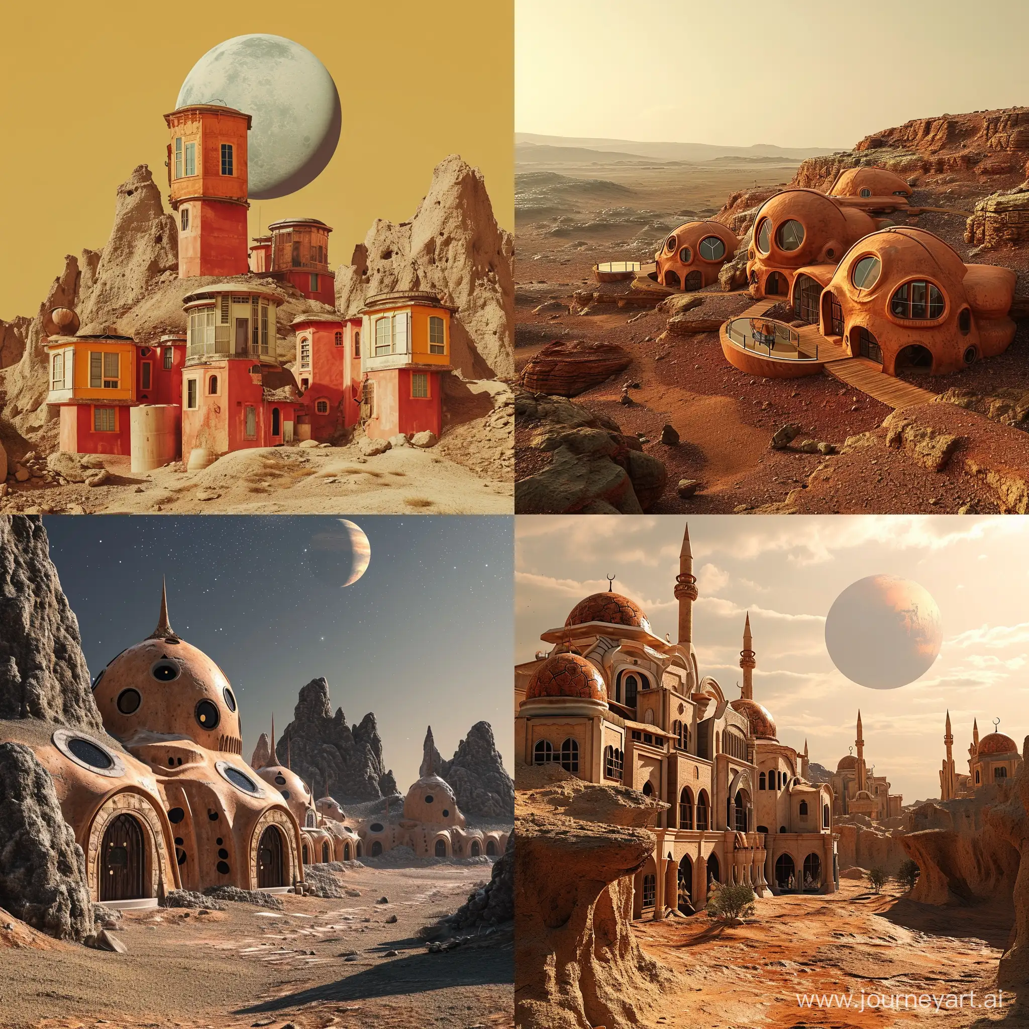 mars gezegeni üzerinde türk evleri