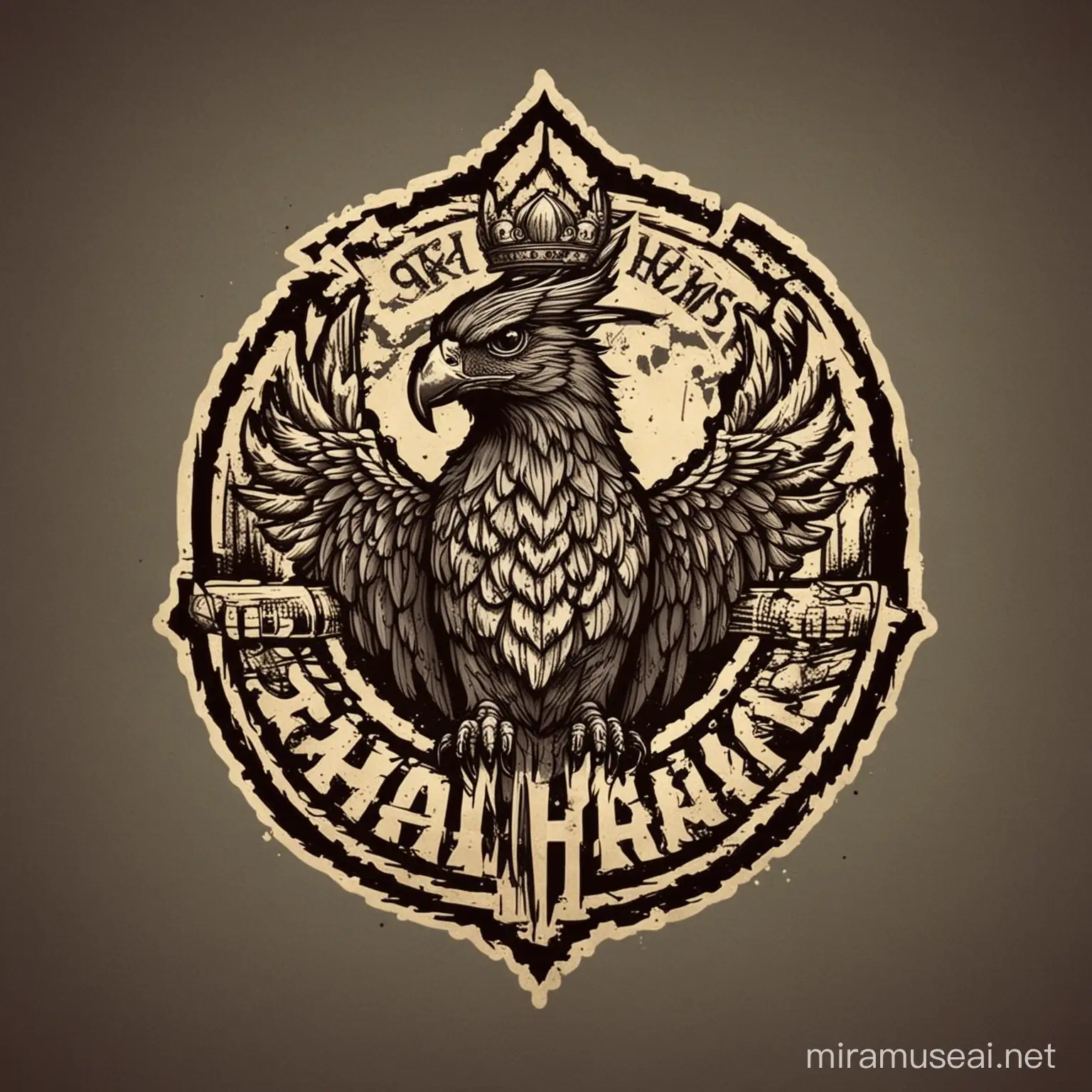 a logo for a cricket  team named "Hoysala Hawks"