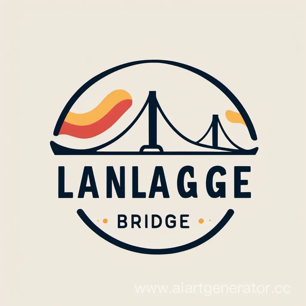 сгенерируй красивый логотип с названием LanguageBridge