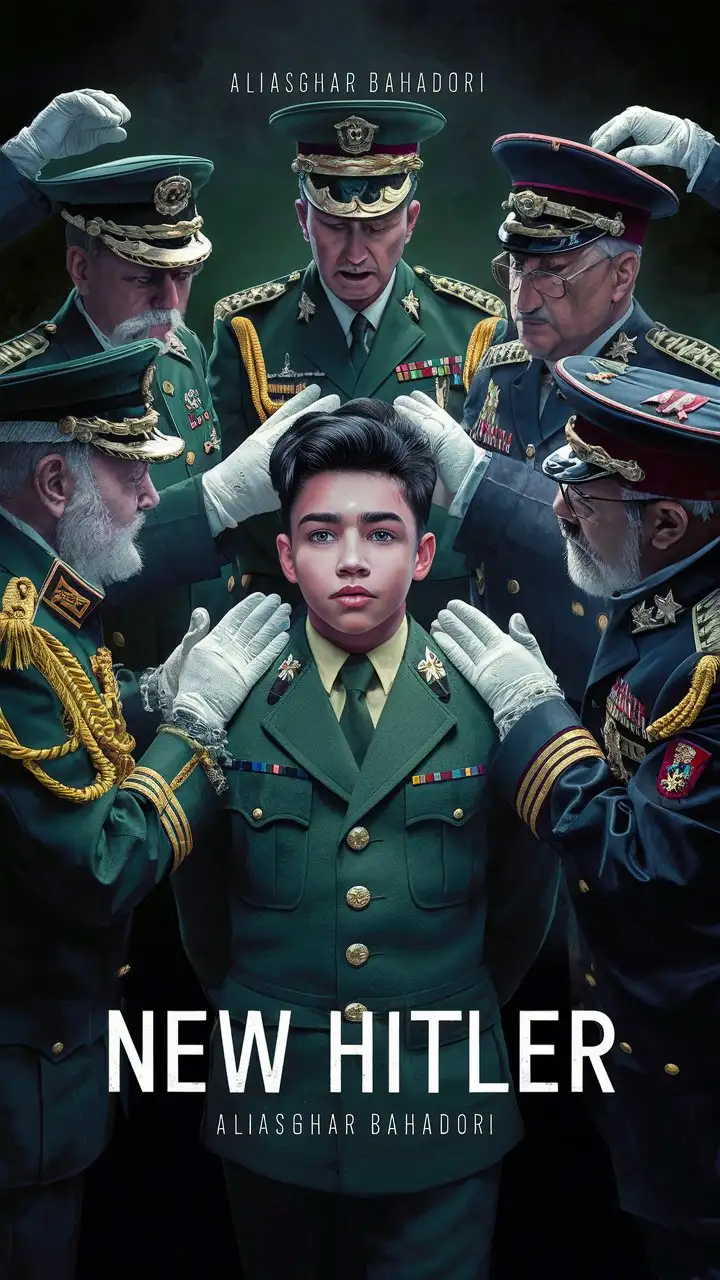 Attractive Teenage Military Leader with Five Generals in Tribute