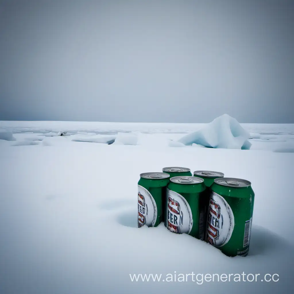 Solitary-Beer-Cans-Amidst-Arctic-Isolation