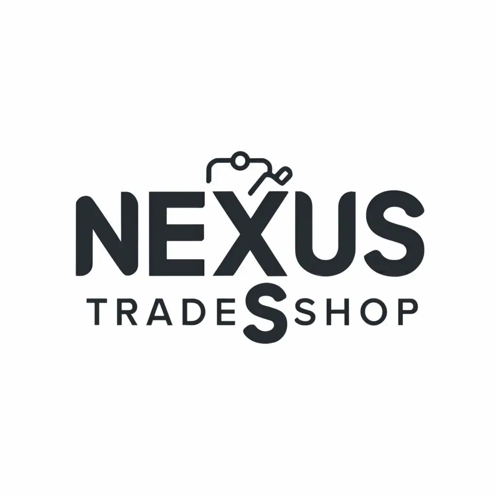 LOGO-Design-For-Nexus-Trade-Shop-Modern-Shopping-Symbol-on-Clear-Background