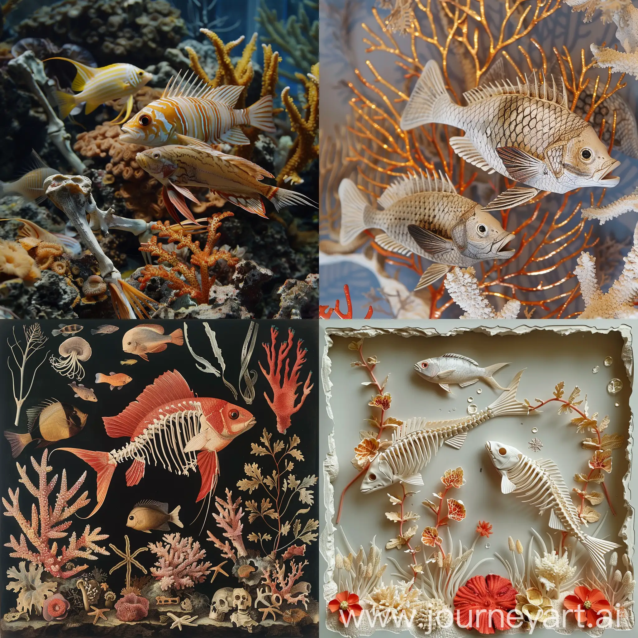 Underwater-Skeleton-Fish-and-Coral
