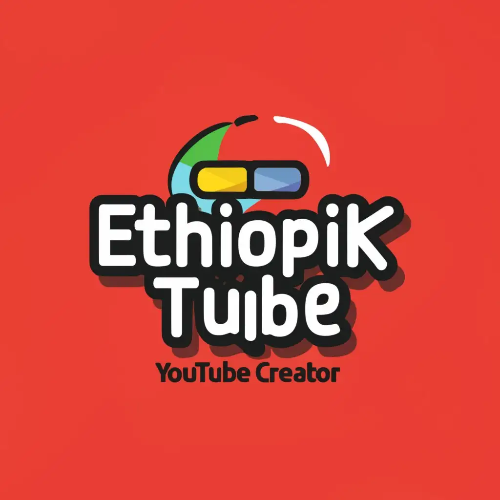 LOGO-Design-for-Ethiopik-Tube-Vibrant-Colors-with-YouTube-Creator-Symbolism
