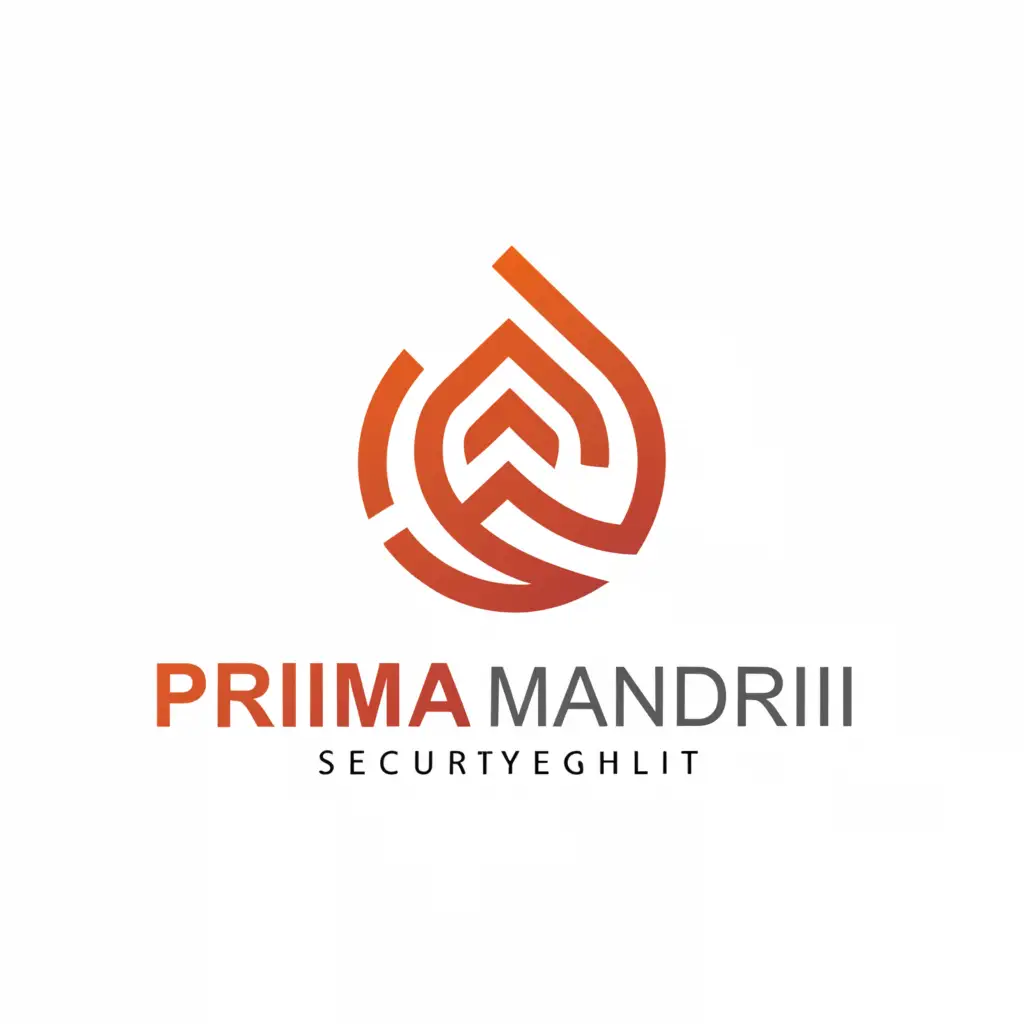 a logo design,with the text "Prima Mandiri", main symbol:Fire Alarm Security,Minimalistic,be used in Retail industry,clear background