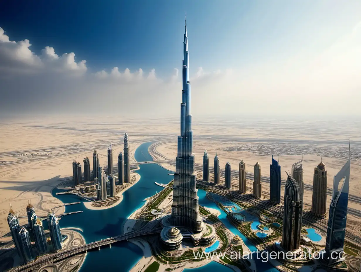 Iconic-Burj-Khalifa-Towers-Over-Lakhta-Center