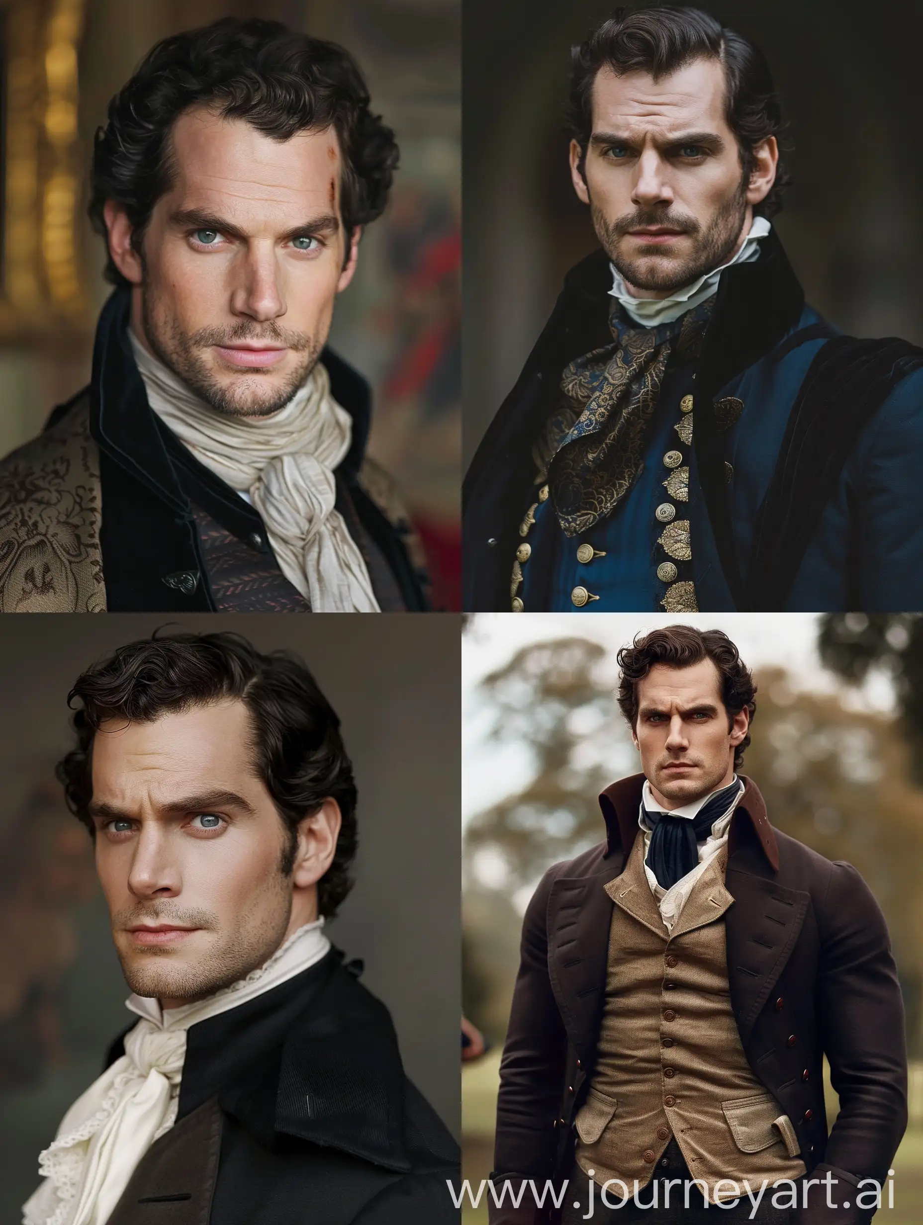 Regency-Era-Gentleman-Resembling-Henry-Cavill-in-Formal-Attire