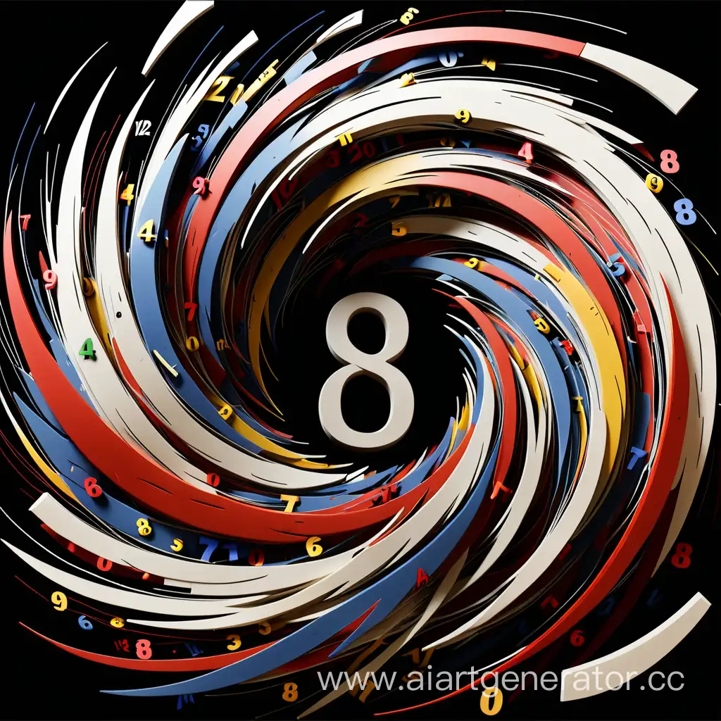 Colorful-Whirlwind-of-Numbers-8-Art