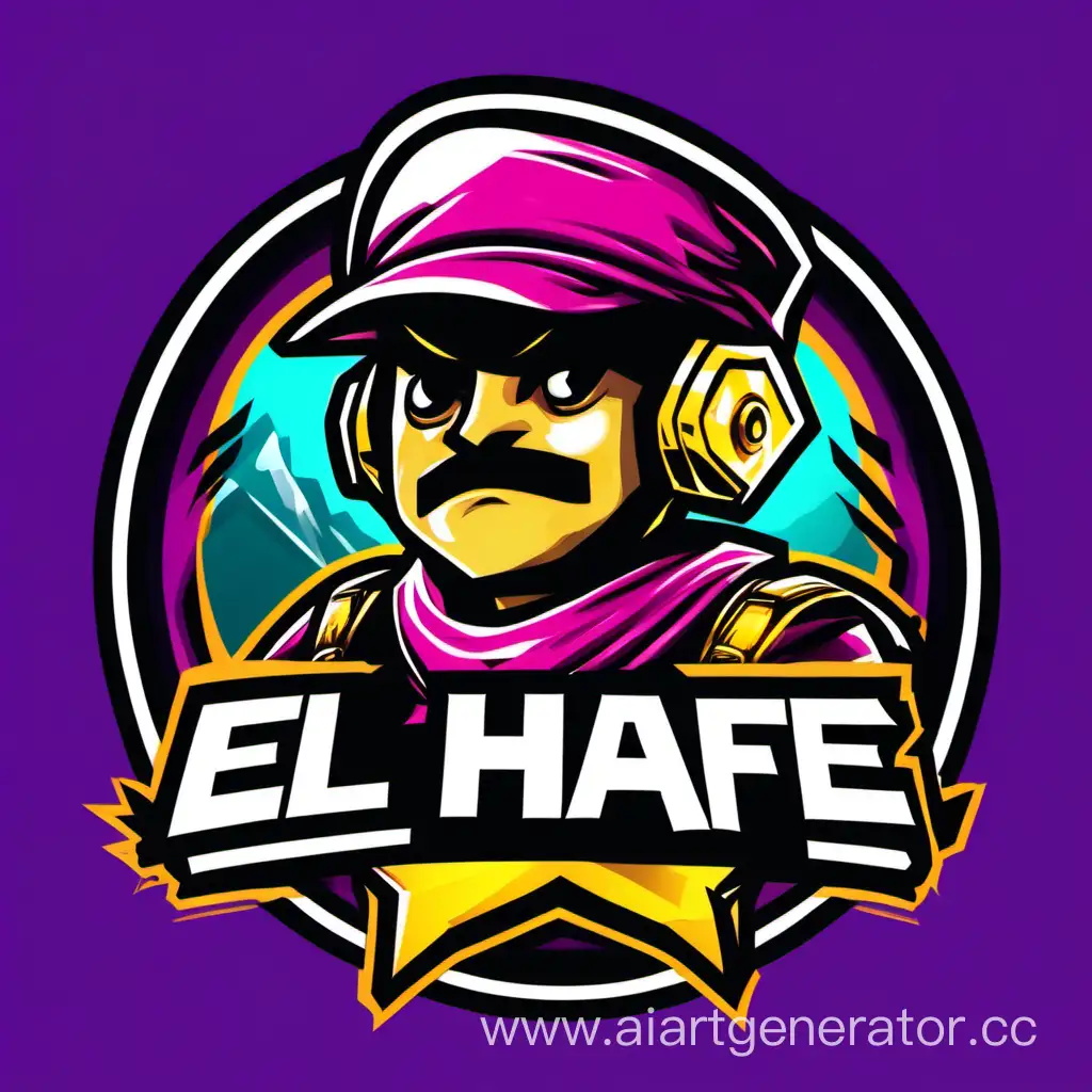 Логотип для игрового стримера El Hafe в стиле commander keen