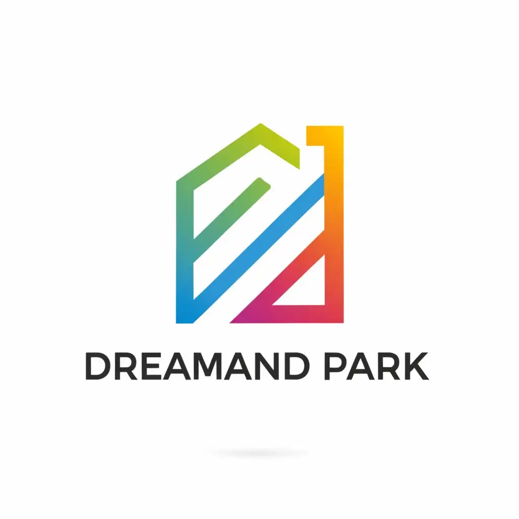 a logo design,with the text "Dreamland Park", main symbol:House,Moderate,be used in Real Estate industry,clear background