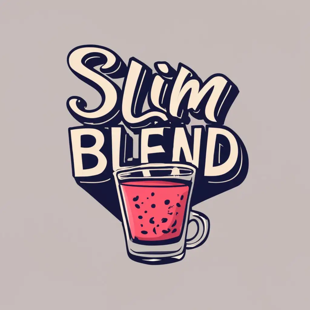 logo, weight loss drink, with the text "slim blend", typography, be used in Sports Fitness industry