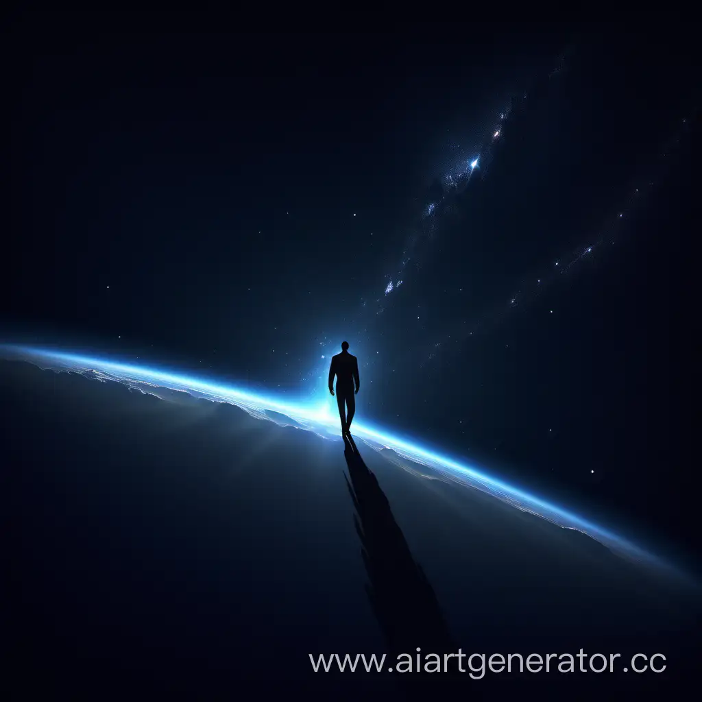 Solitary-Figure-in-Celestial-Expanse-Ethereal-Space-Silhouette-Wallpaper