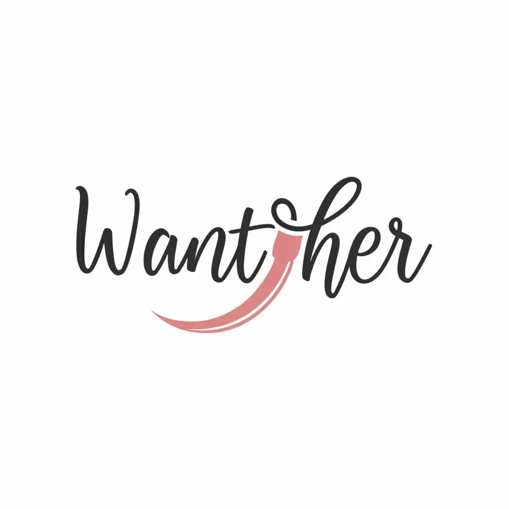 a logo design,with the text "WANT HER", main symbol:HER,Moderate,be used in Beauty Spa industry,clear background