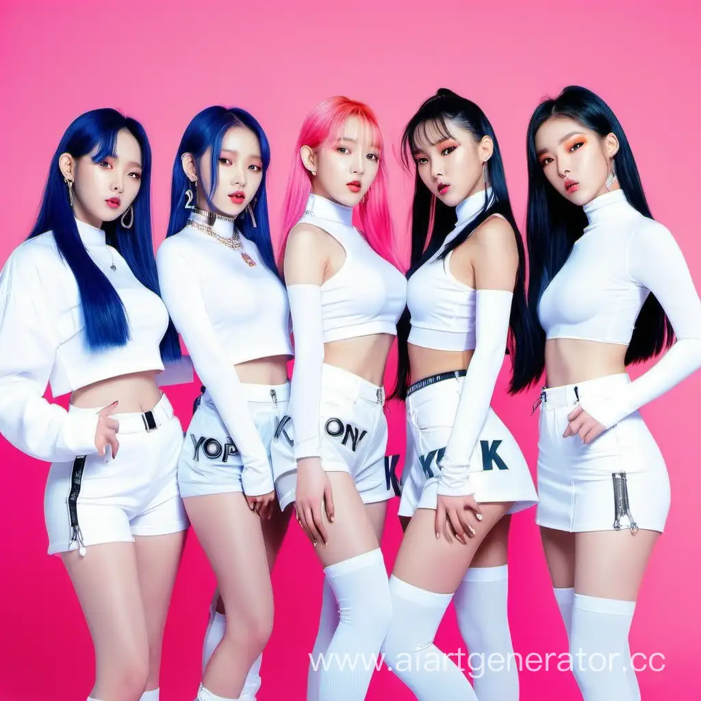 Kpop girls group with y2k concept