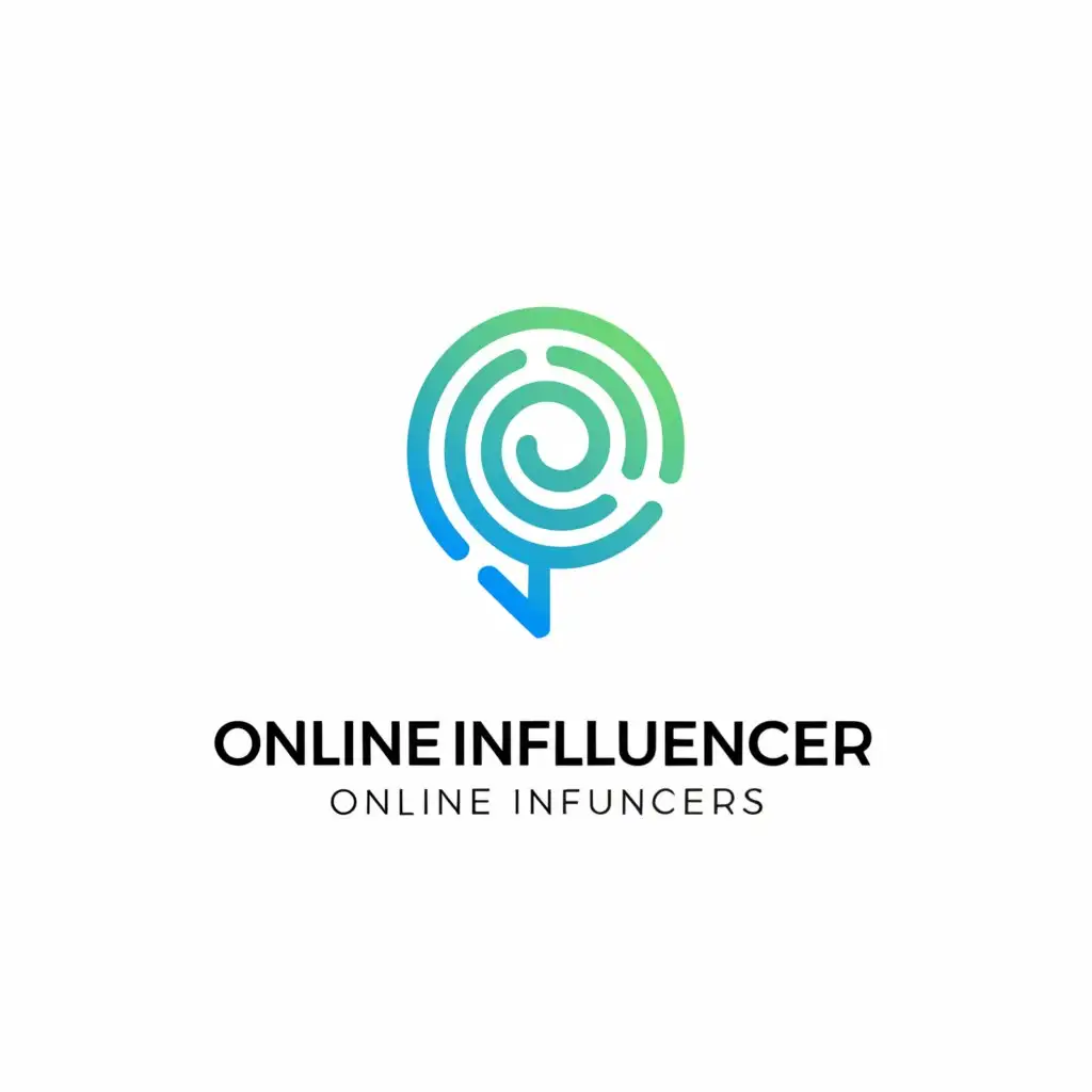 a logo design,with the text "Logo for online influencer", main symbol:Social media,Minimalistic,clear background