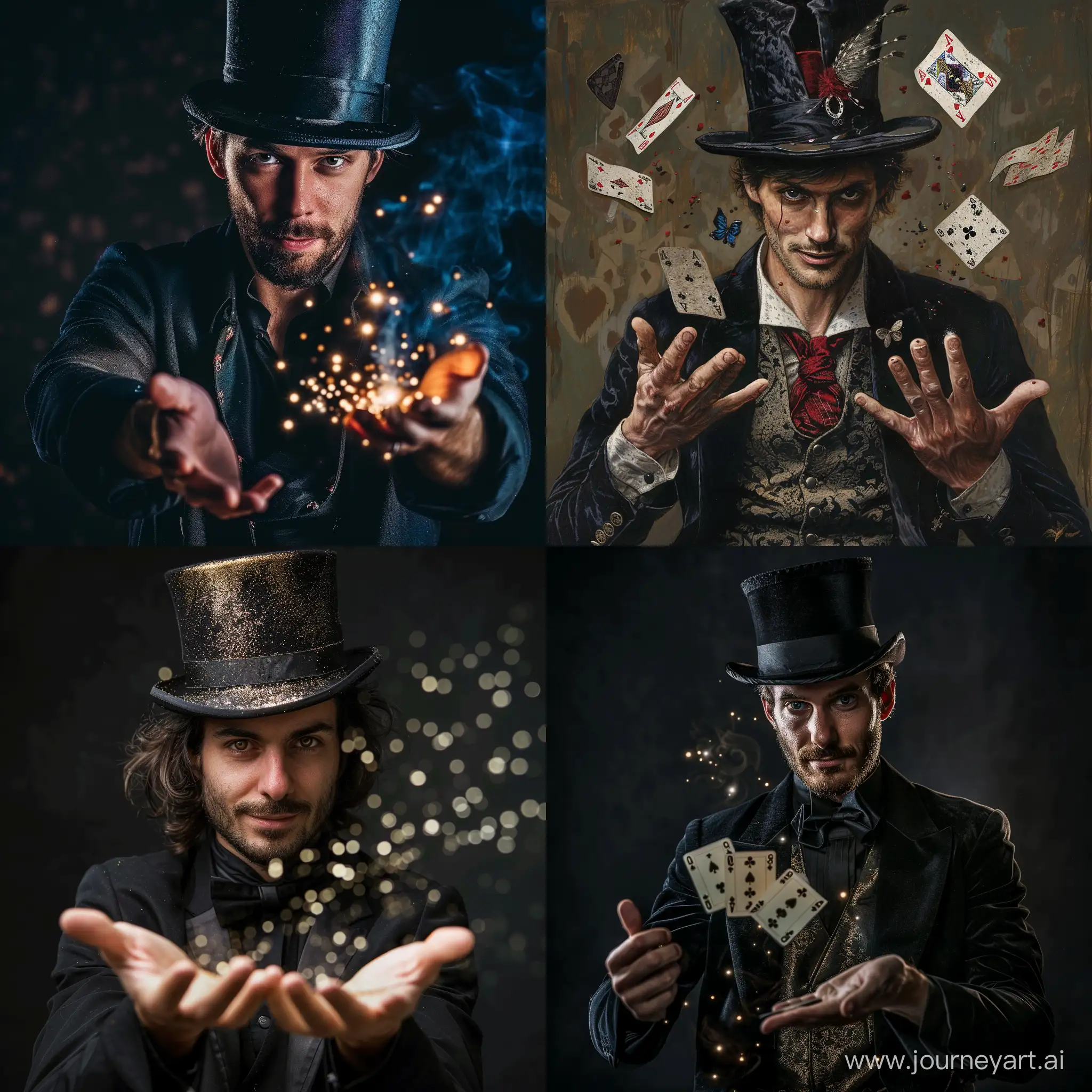 Magician-Performing-Dazzling-Tricks-on-Stage