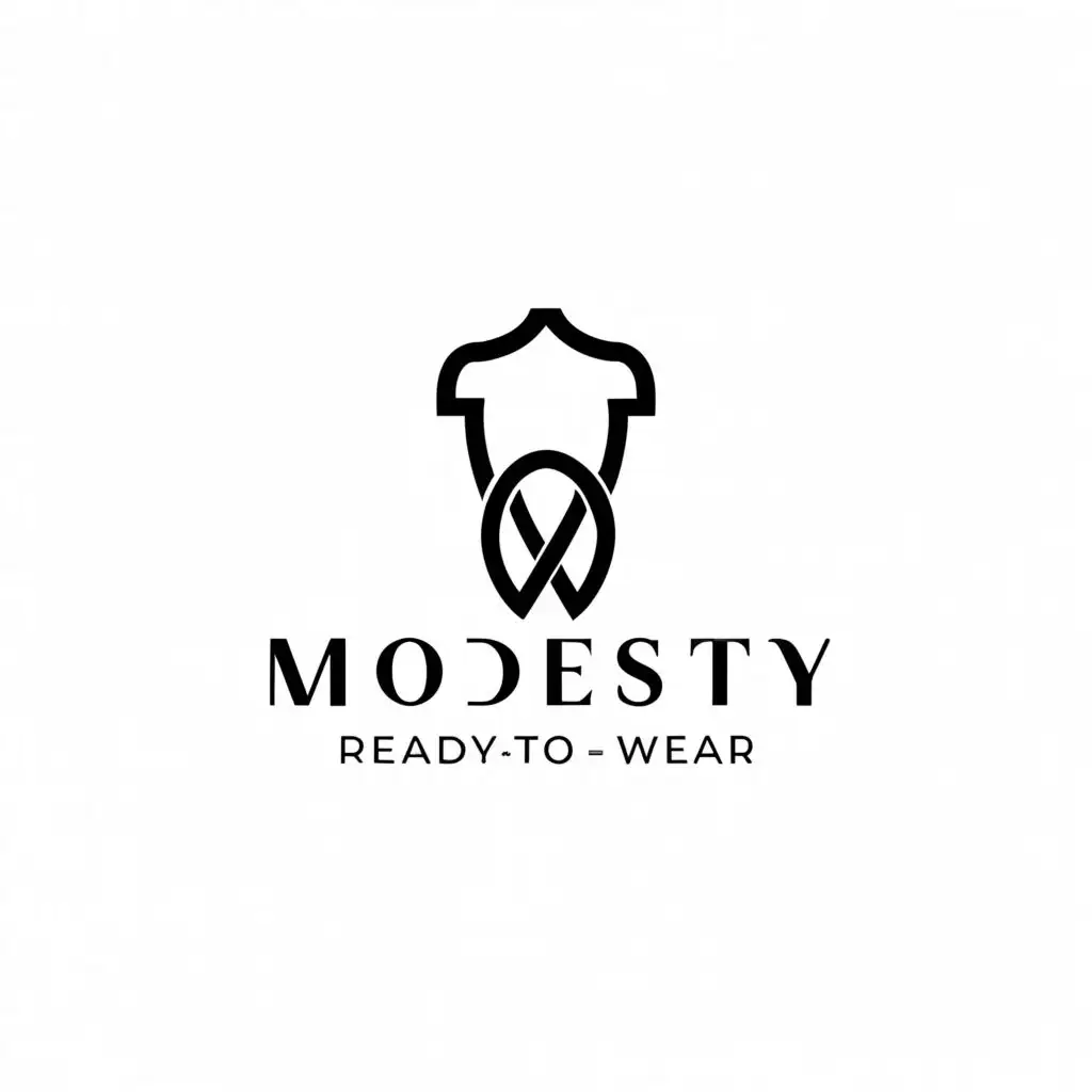 a logo design,with the text "MODESTY", main symbol:Clothing, ready-to-wear, and accessories,Moderate,clear background