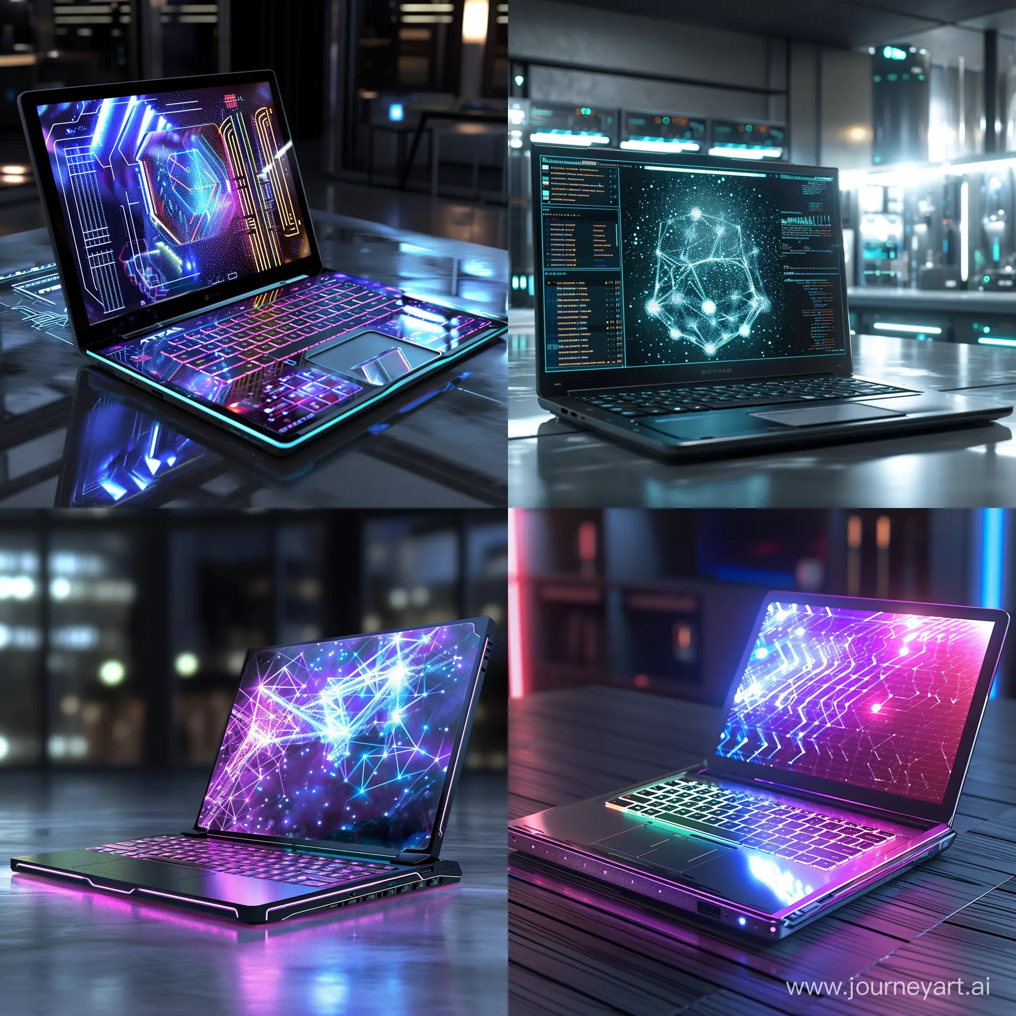 Futuristic-Quantum-Dot-Laptop-Art-on-ArtStation-and-DeviantArt