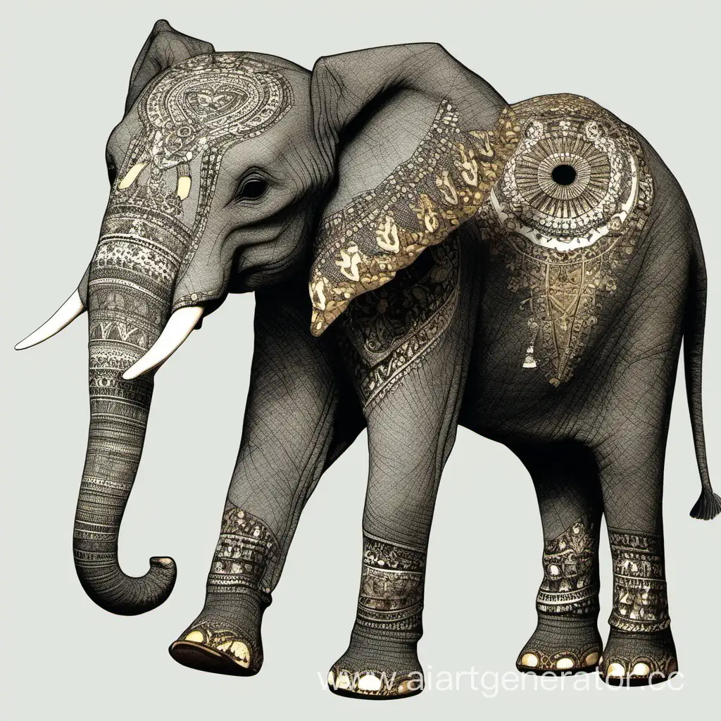 in style beatris potter animal elephant 