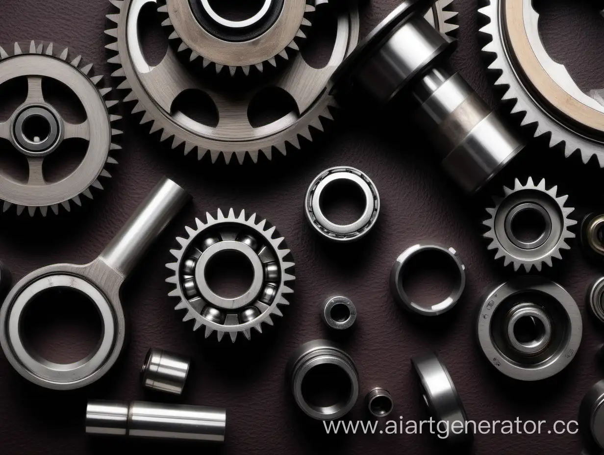 Industrial-Machinery-Background-with-Gears-Bearings-and-Camshaft