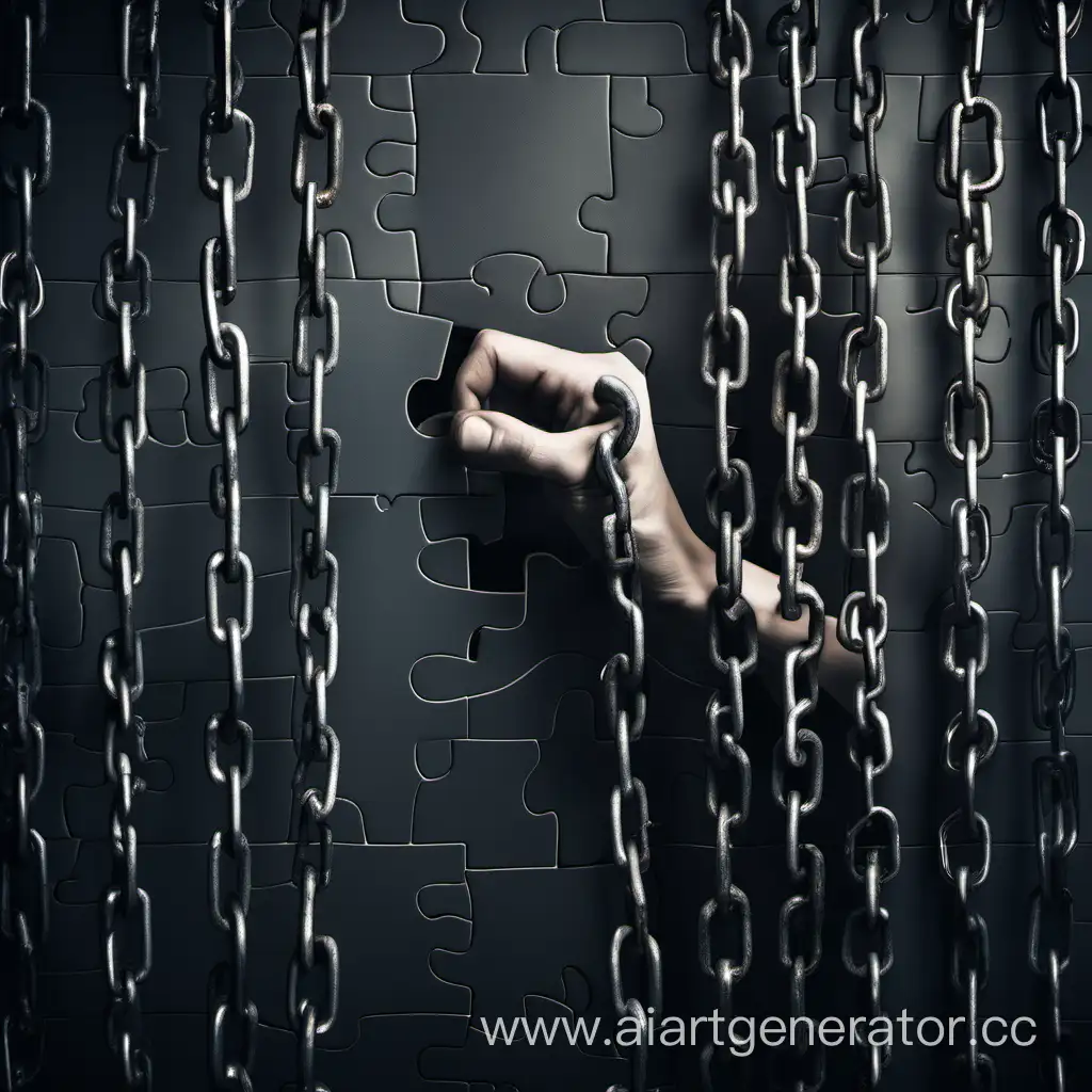 Chained-Person-Struggling-with-Puzzle
