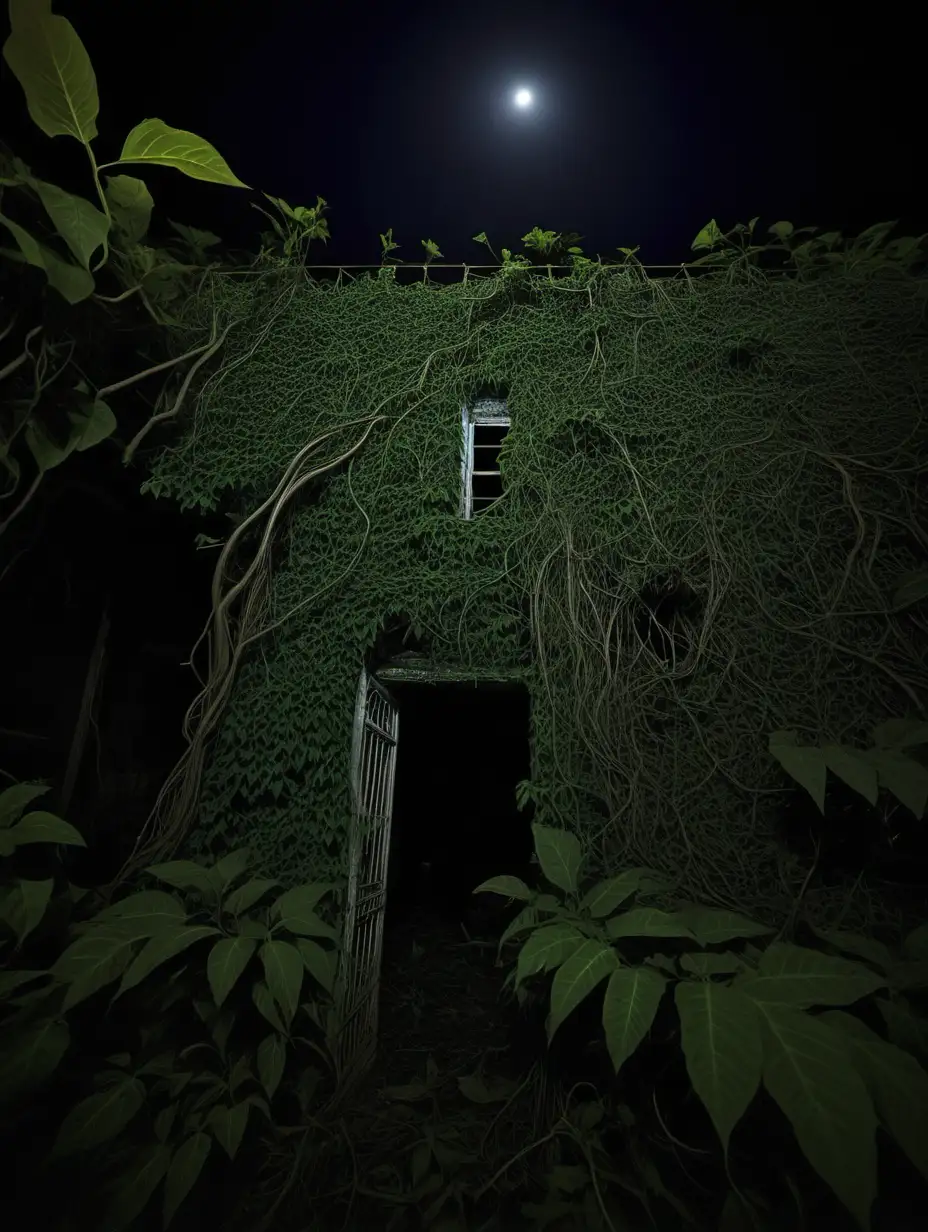 Hidden in thick overgrown vines that creep up the walls at night, sat an old house made of red bricks which only becomes visible at the moon's brightest peak in Jamaica

