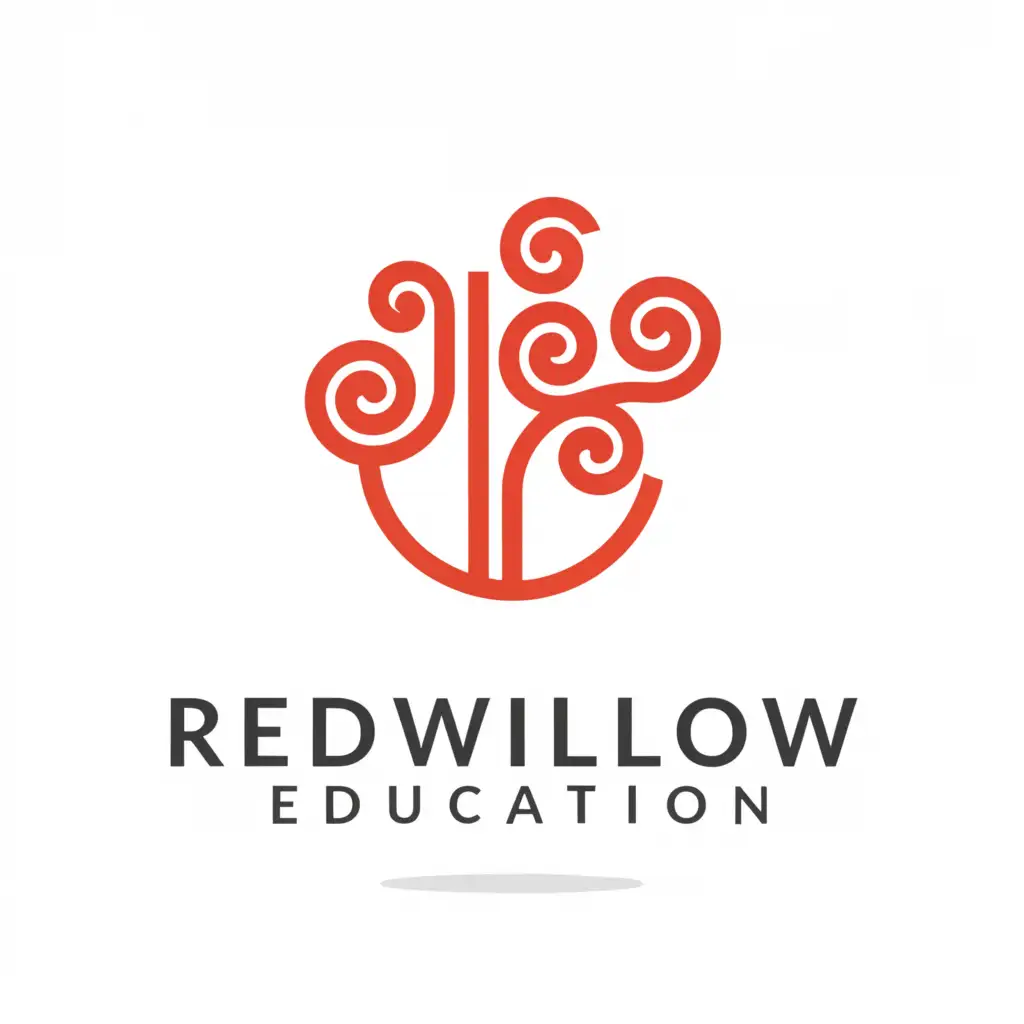a logo design,with the text "Red Willow Education", main symbol:Red Willow,Moderate,be used in Education industry,clear background