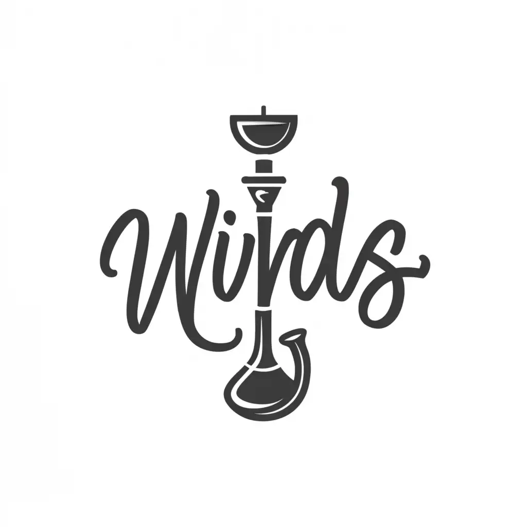 a logo design,with the text "Winds", main symbol:Кальян,Moderate,be used in Entertainment industry,clear background