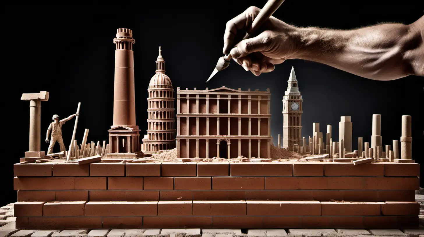 Building Impressive Monuments Brick by Brick Passionate Construction Scene