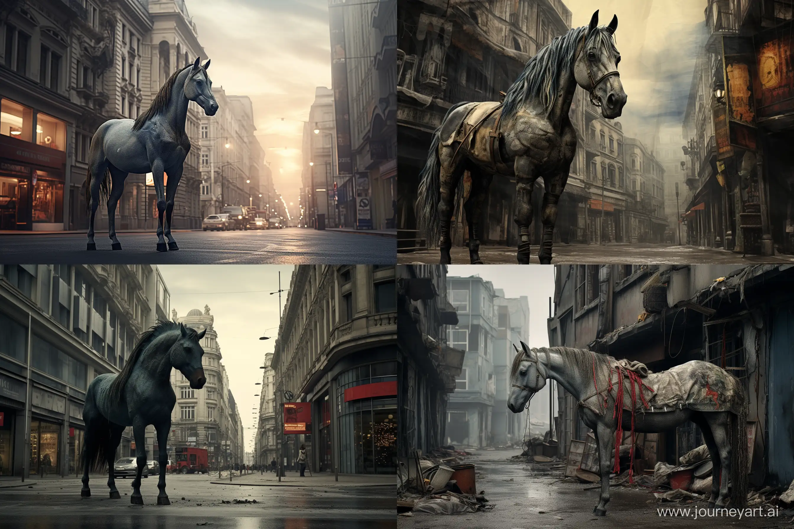 Urban-Dadaism-Horse-in-City-Streets