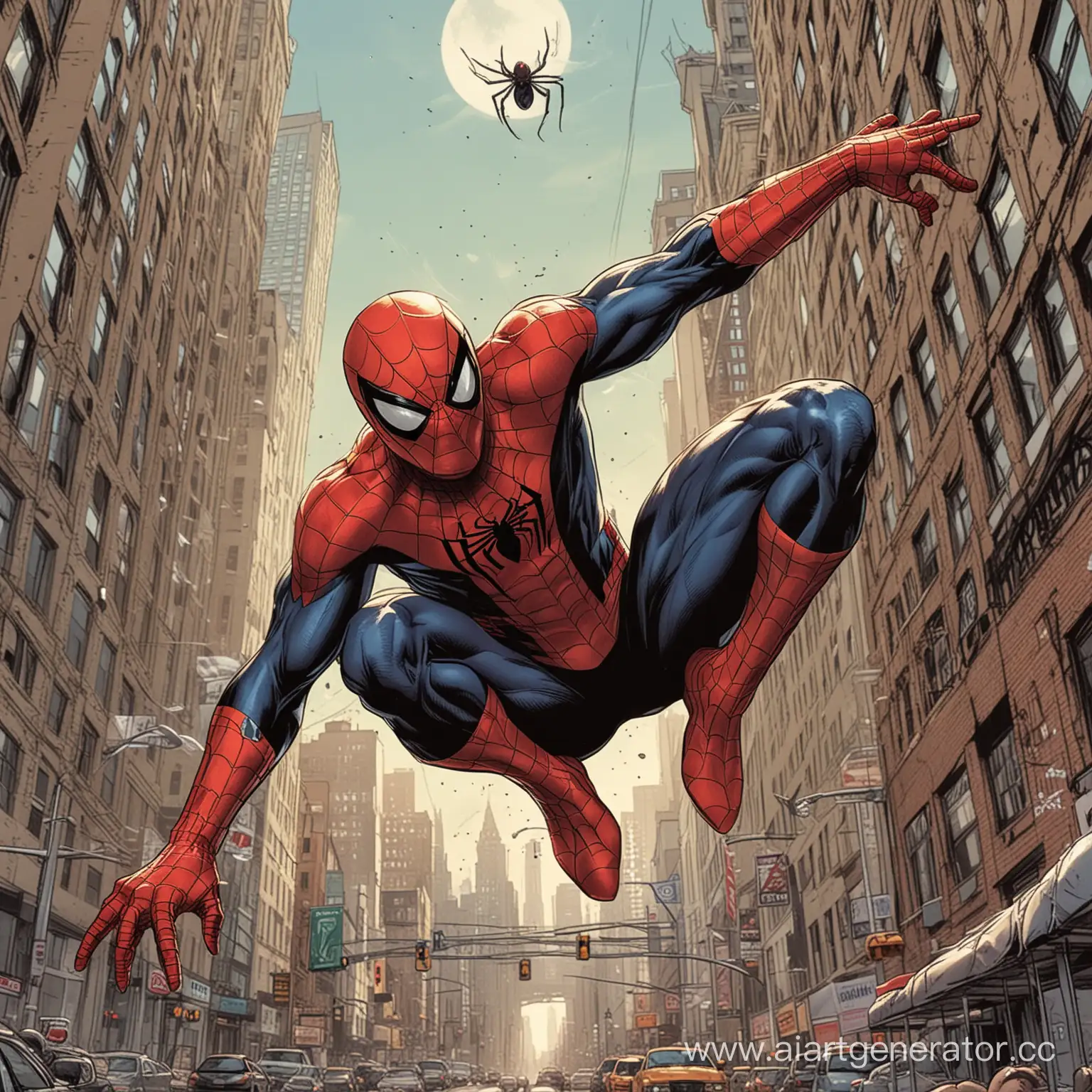 Dynamic-Adventures-of-SpiderMan-in-Comic-Book-Art