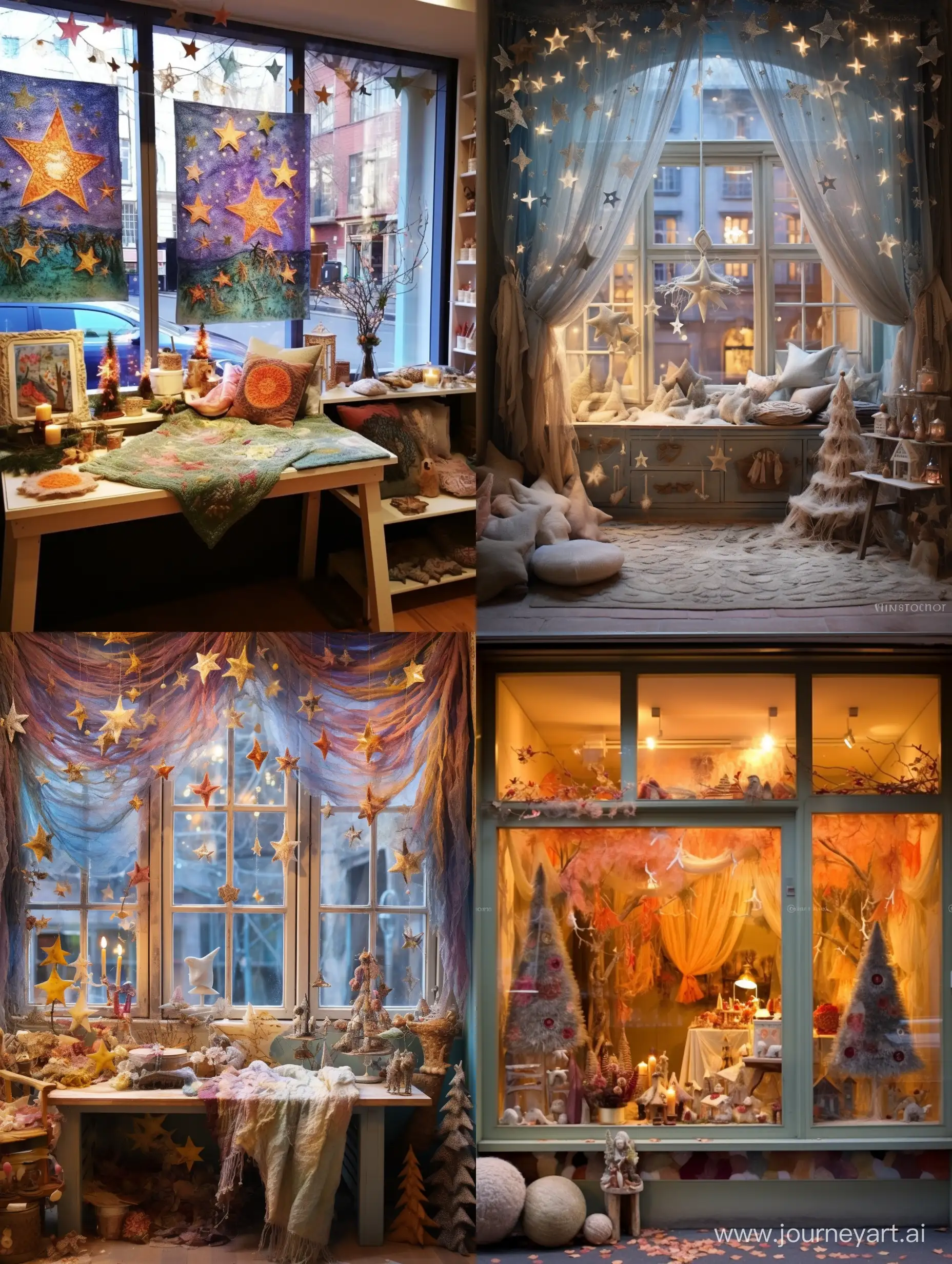 Elegant-GermanStyle-Christmas-Shop-with-Enchanting-Fairy-Wool-Artworks