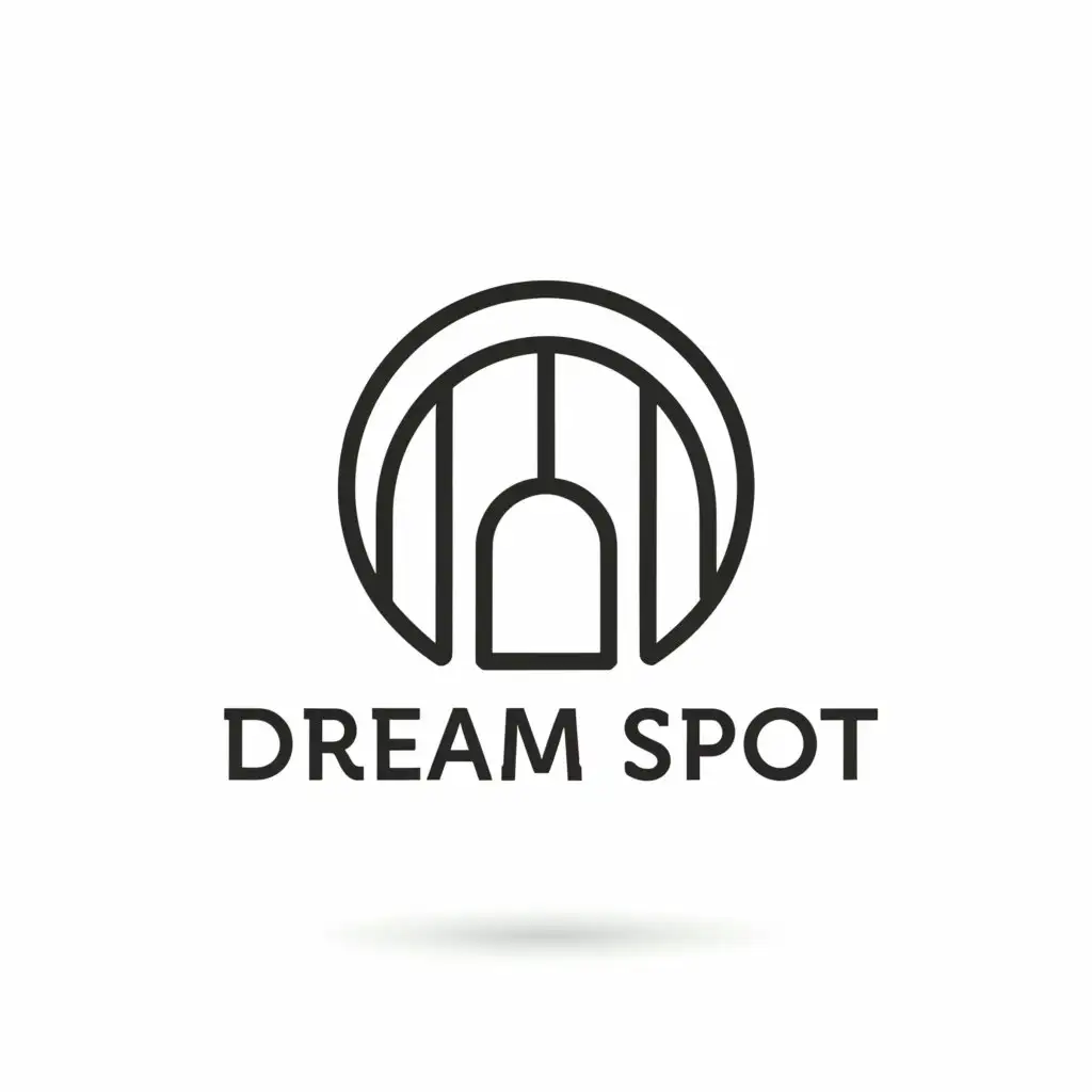 a logo design,with the text "Dream Spot", main symbol:outdoor open classroom area,Minimalistic,clear background