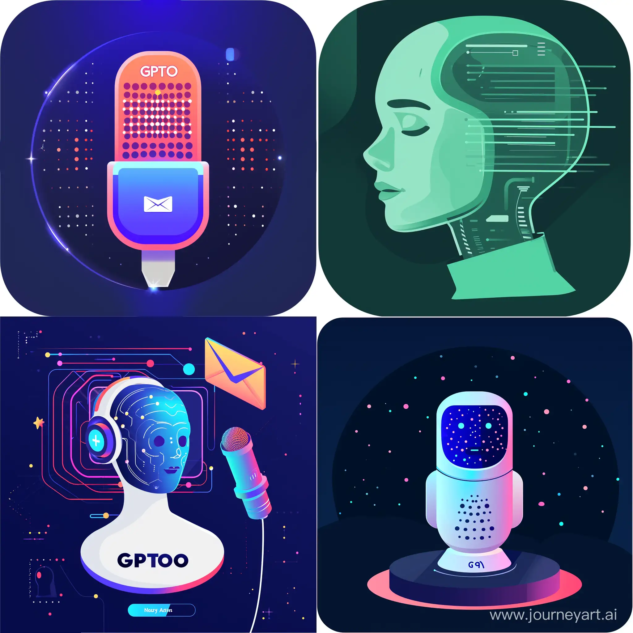 Feature graphic for google play  Short description: GPTOS is an advanced voice assistant app that offers powerful features such as summarizing, rewriting, reading, and auto-responder for emails, using advanced artificial general intelligence (AGI) technology.