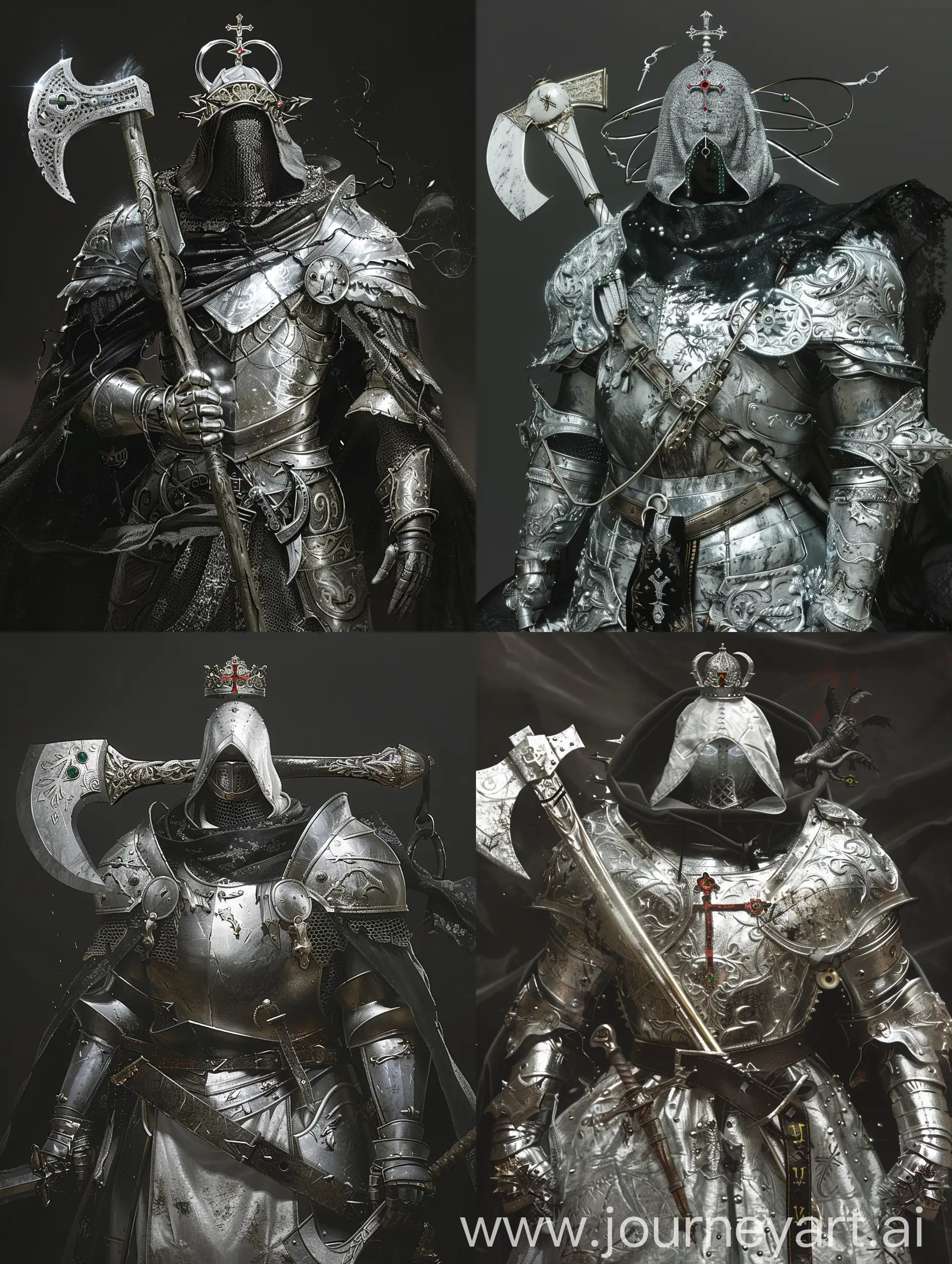 Mysterious-Silver-Knight-with-Luminous-Guardian-and-Royal-Crown