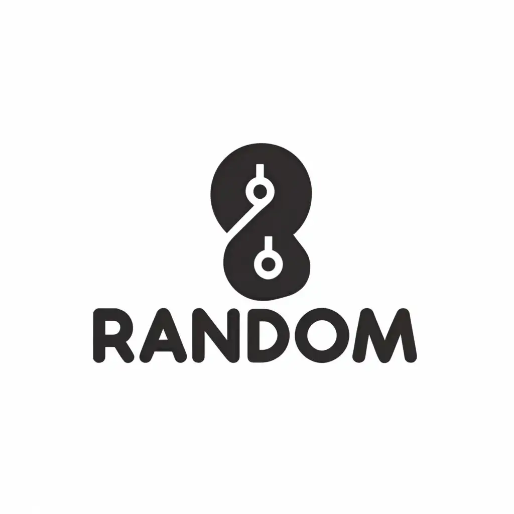 a logo design,with the text "Random", main symbol:question mark,Moderate,be used in Entertainment industry,clear background