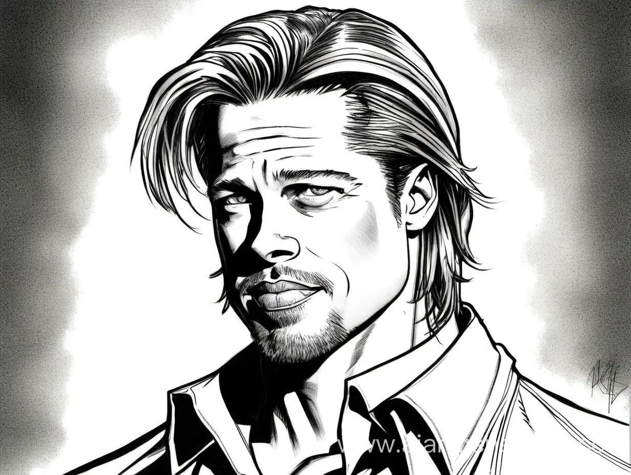 Brad Pitt drawn by Mark Bagley