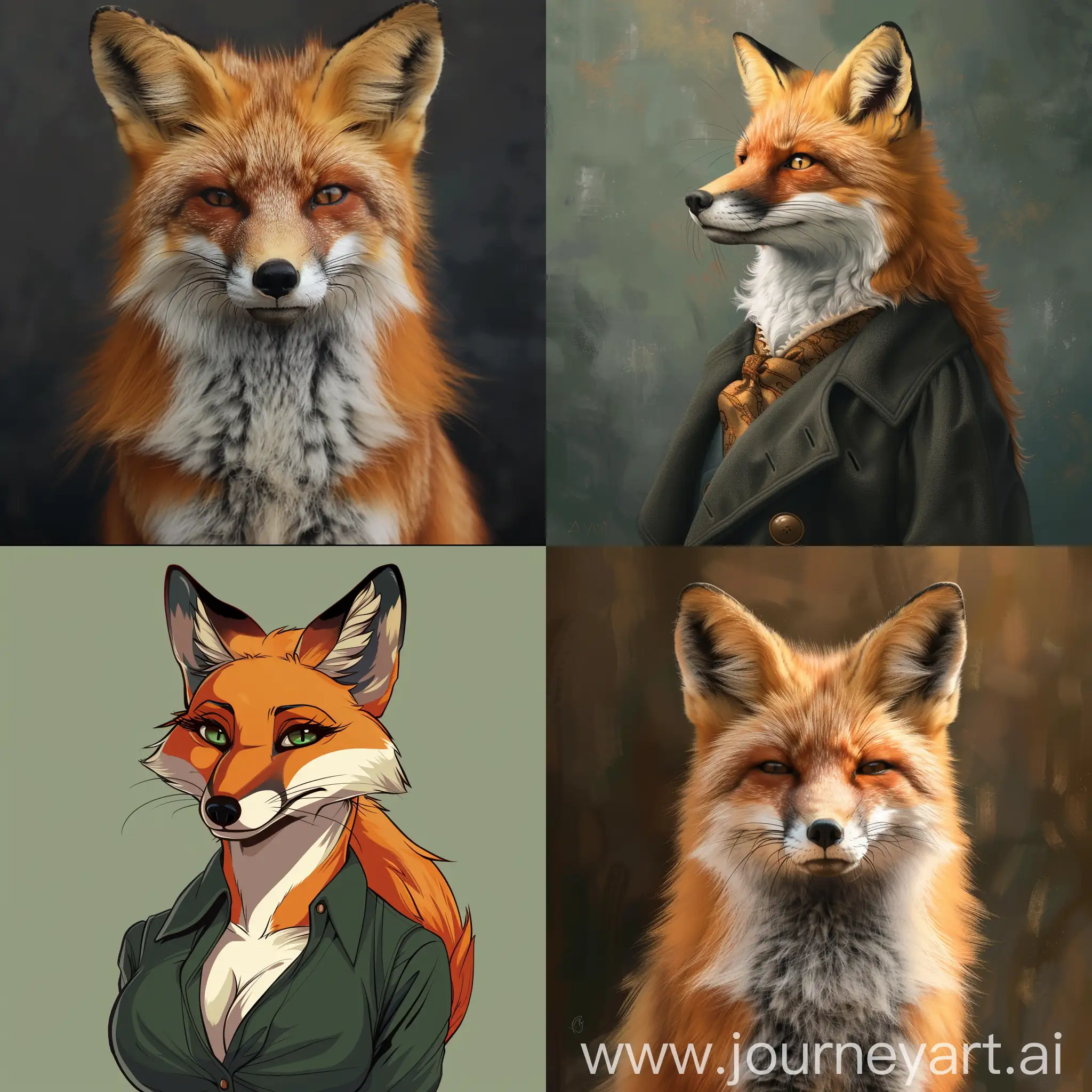 Knowledgeable Anthropomorphic female fox