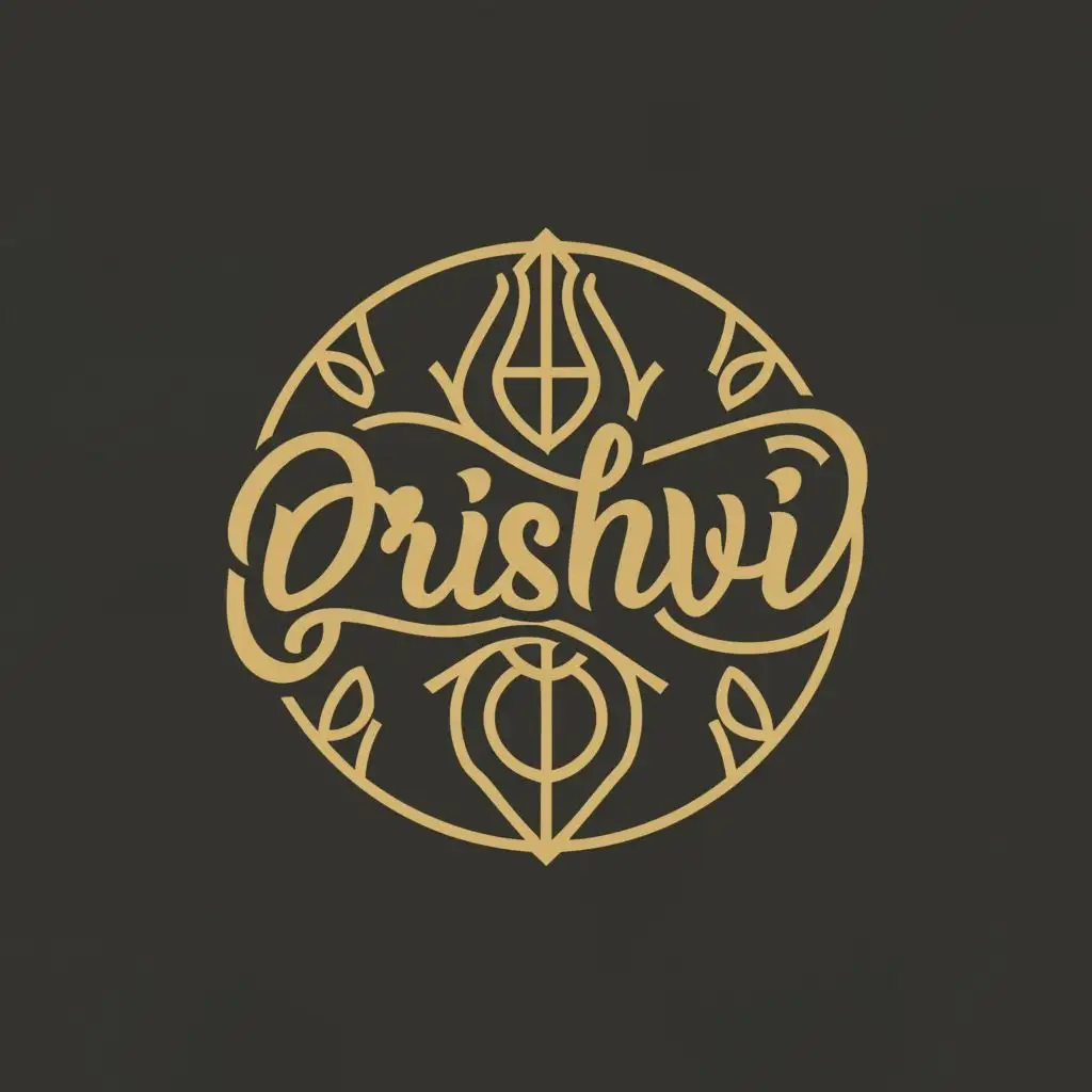 logo, necklace, with the text "drishvi", typography, be used in Religious industry