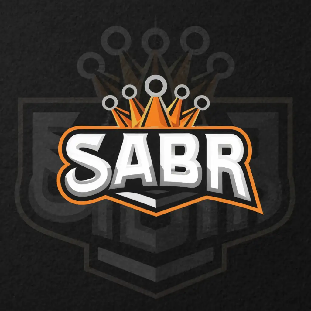 a logo design,with the text "Sabr", main symbol:Crown,Moderate,be used in Sports Fitness industry,clear background