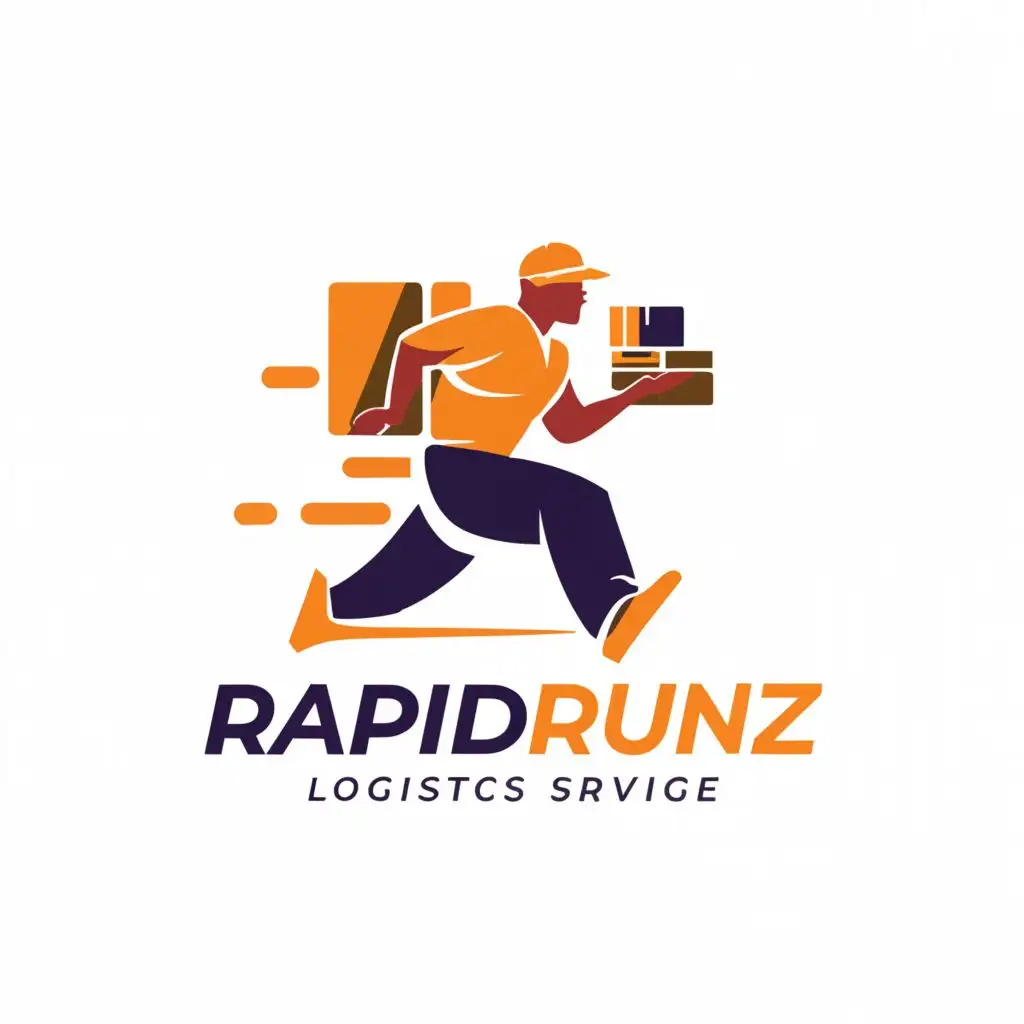 a logo design,with the text "RapidRunz", main symbol:Logistics and Courier services,Moderate,clear background
