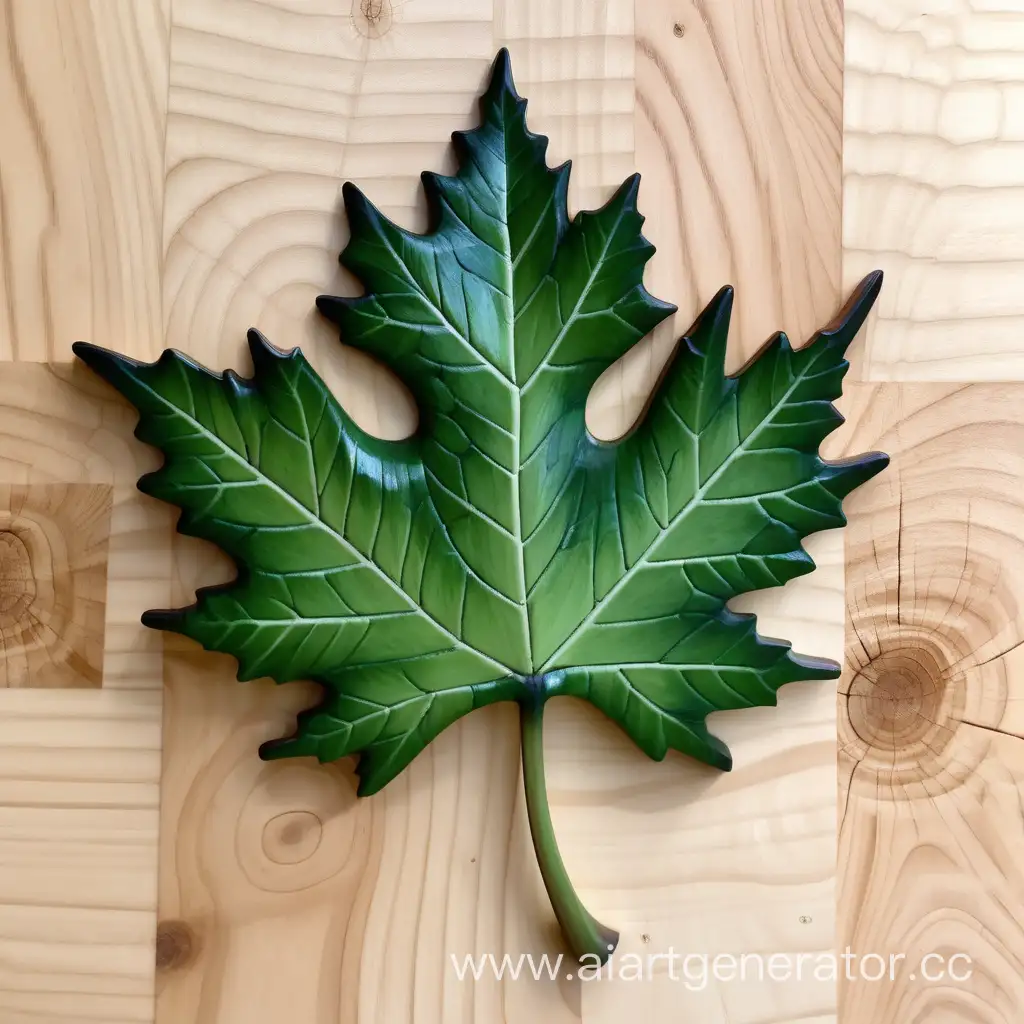 Romantic-Confession-Curly-Green-Maple-Carved-Leaf-Love