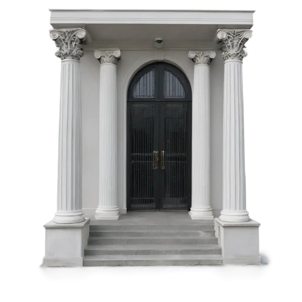Exquisite-PNG-Image-Majestic-Entrance-Group-with-Columns-and-Balustrade
