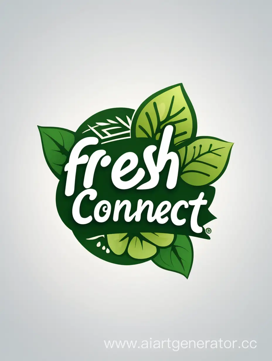 Логотип для компании «fresh connect” по продаже свежих продуктов питания премиум 