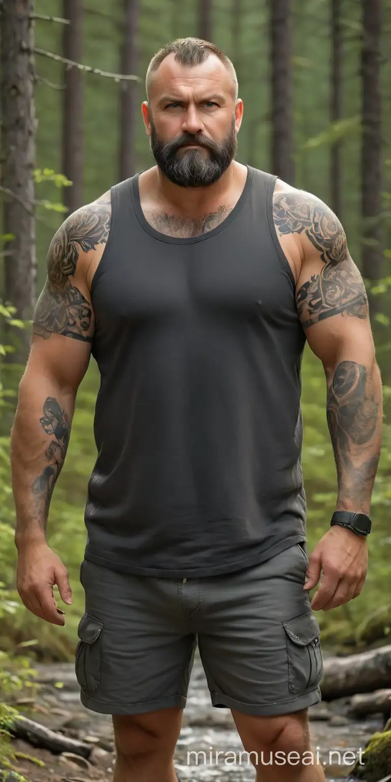 Finnish Trucker in the Wilderness Masculine Charm and Strength