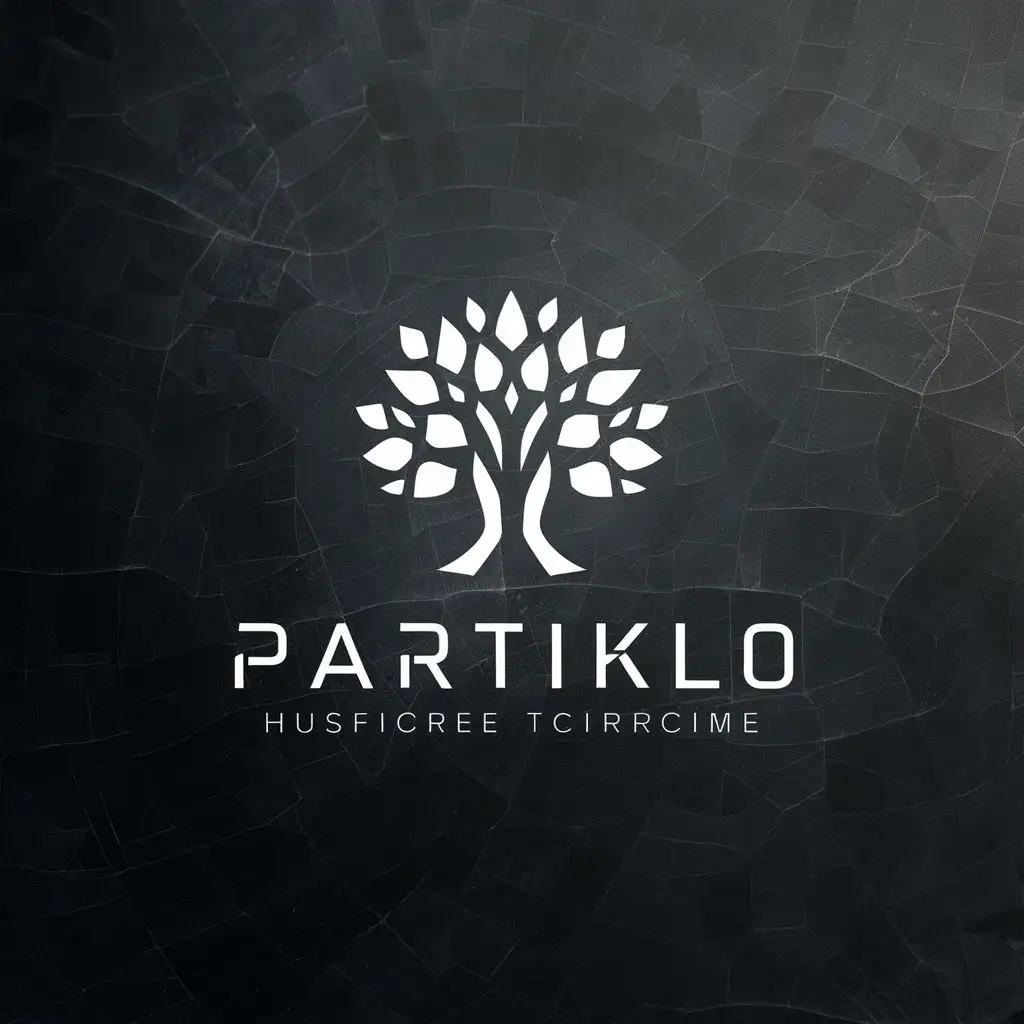logo, ash tree, with the text "Partiklo", typography, be used in Home Family industry, for furniture