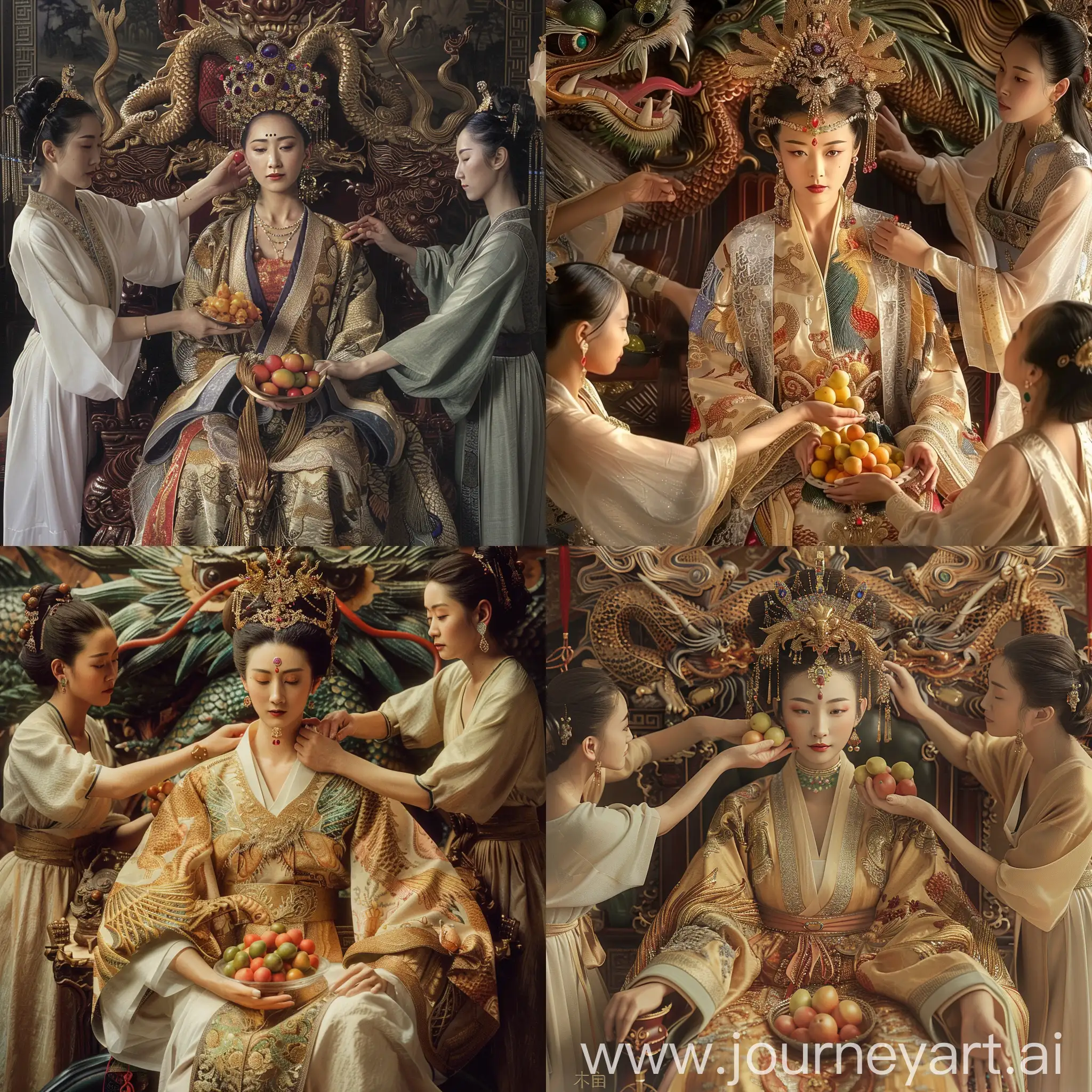 Empress-Wu-Zetian-Enjoying-Royal-Treatment-in-Hanfu